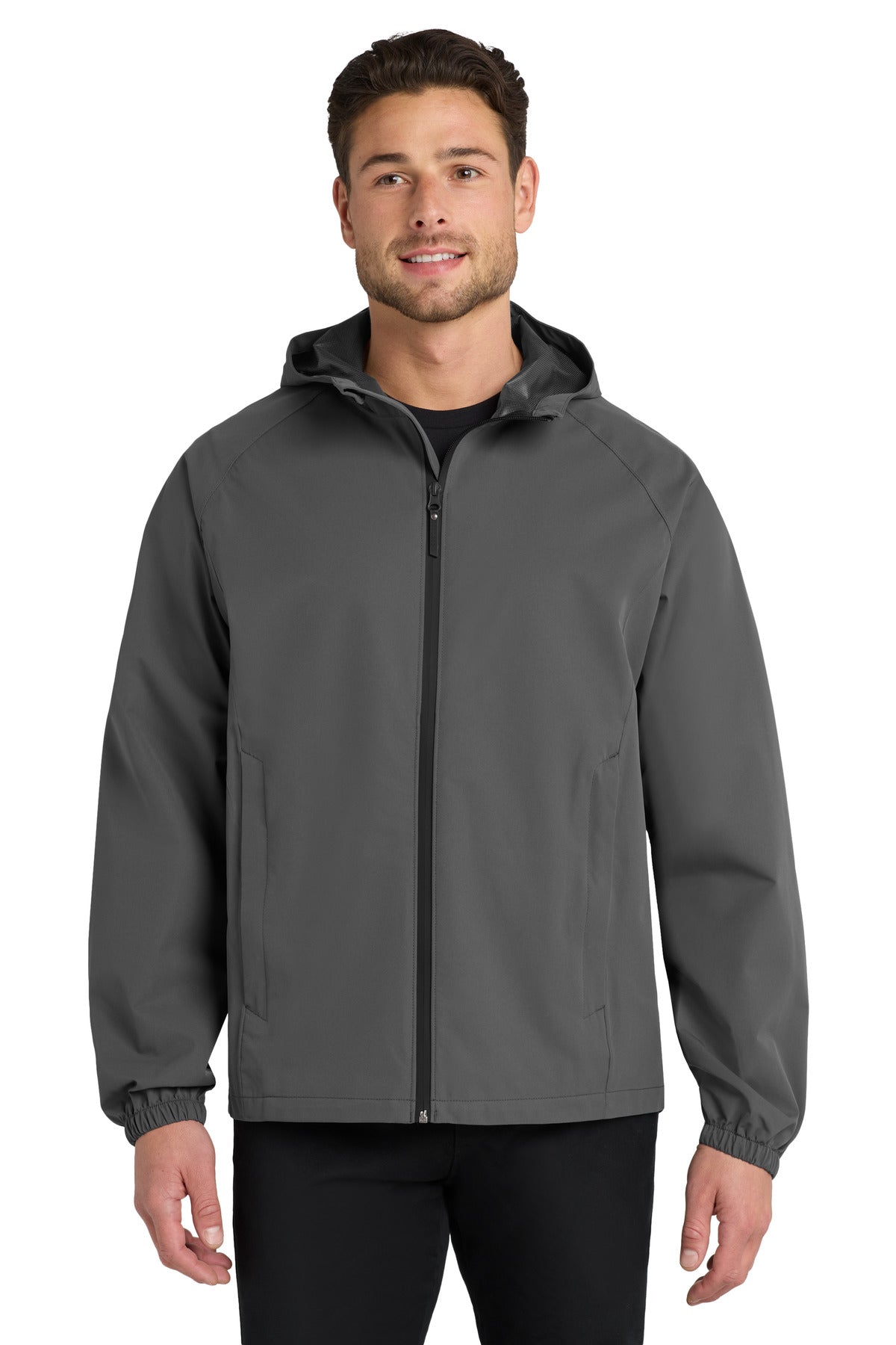 Custom logo Port Authority ® Essential Rain Jacket J407 in Graphite