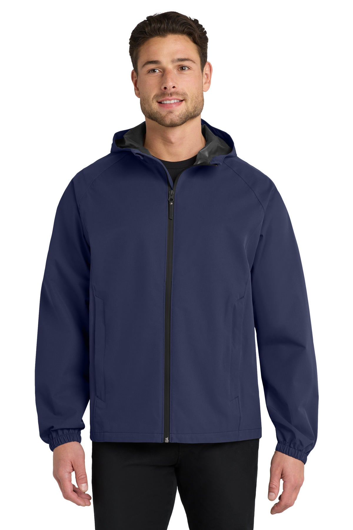Custom logo Port Authority ® Essential Rain Jacket J407 in True Navy