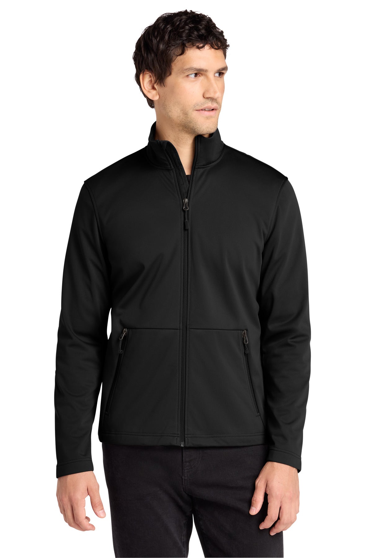 Custom logo Port Authority® Flexshell Jacket J617 in Deep Black