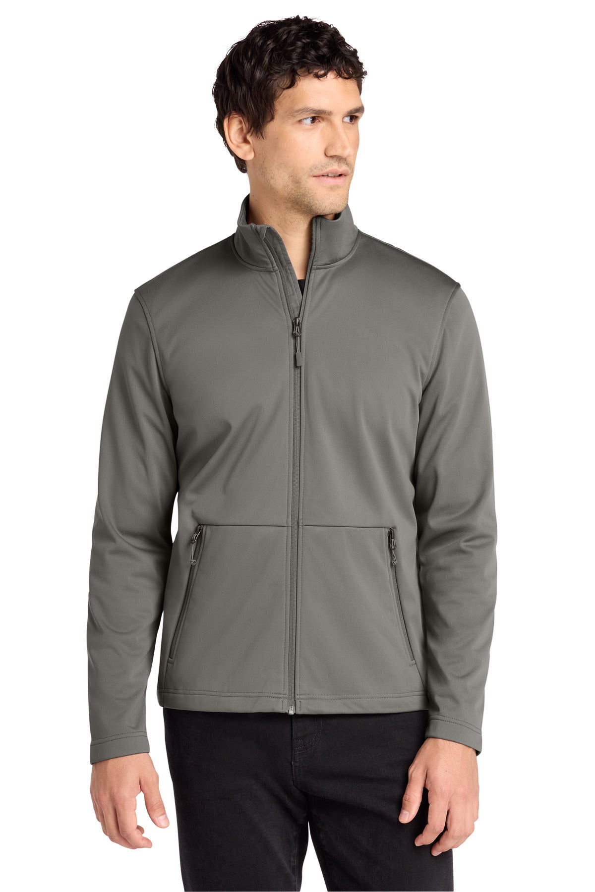 Custom logo Port Authority® Flexshell Jacket J617 in Smoke Grey