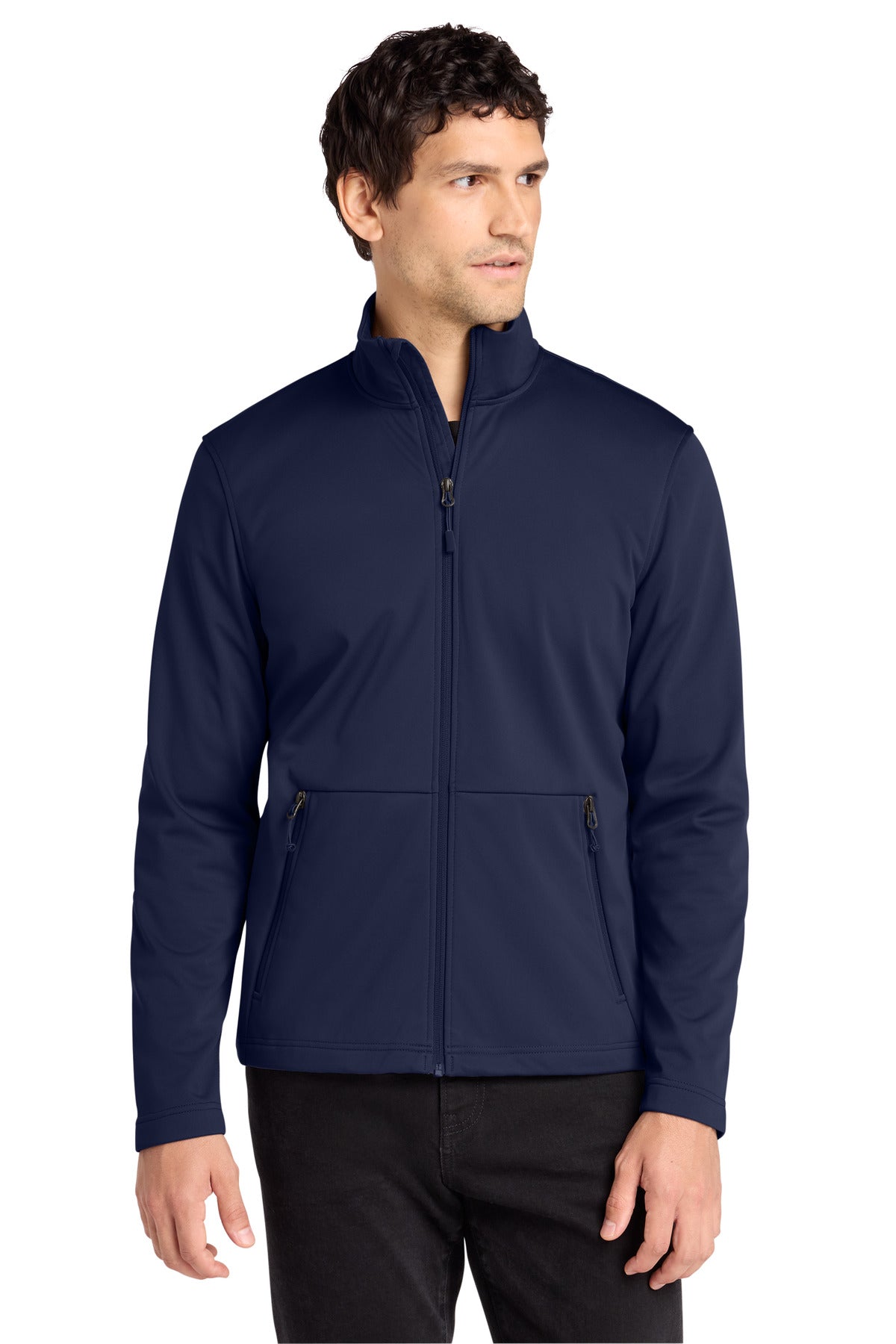 Custom logo Port Authority® Flexshell Jacket J617 in True Navy