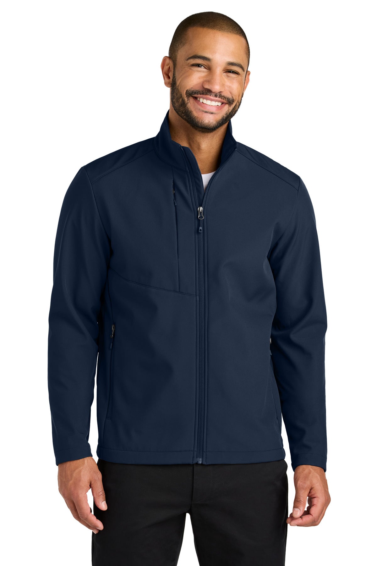 Custom logo Port Authority® C-FREE® Core Soft Shell J720 in True Navy