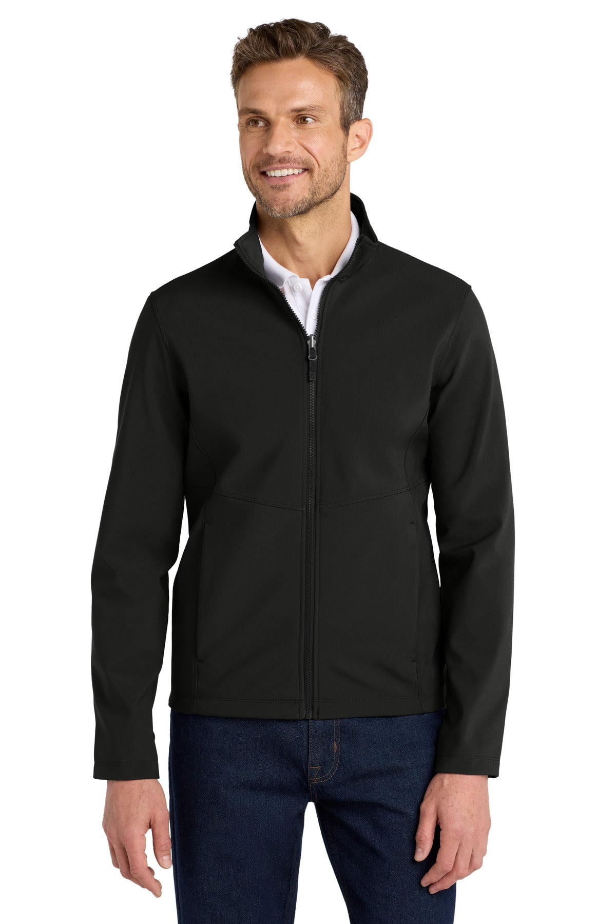 Custom logo Port Authority ® Collective Soft Shell Jacket. J901 in Deep Black