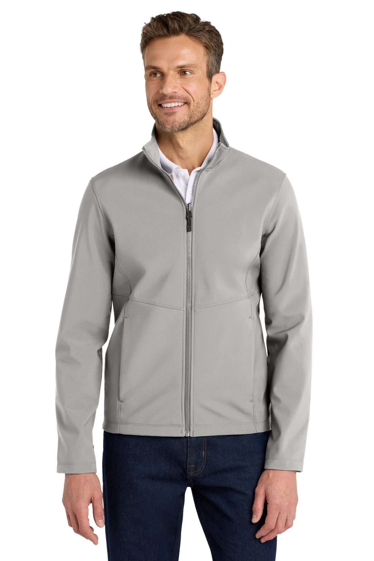 Custom logo Port Authority ® Collective Soft Shell Jacket. J901 in Gusty Grey