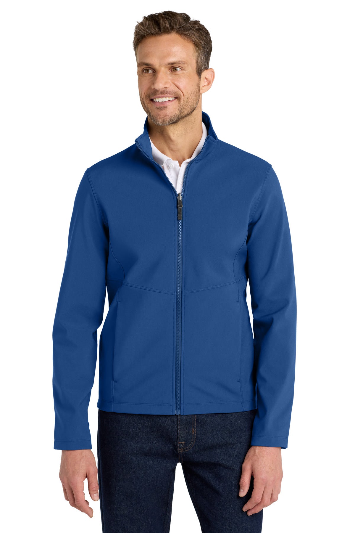 Custom logo Port Authority ® Collective Soft Shell Jacket. J901 in Night Sky Blue