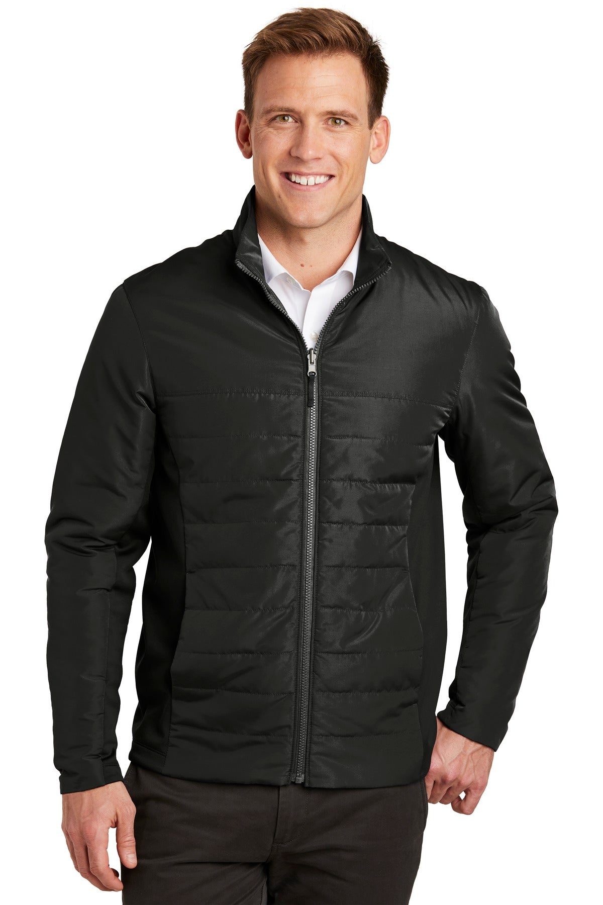 Custom logo Port Authority ® Collective Insulated Jacket. J902 in Deep Black