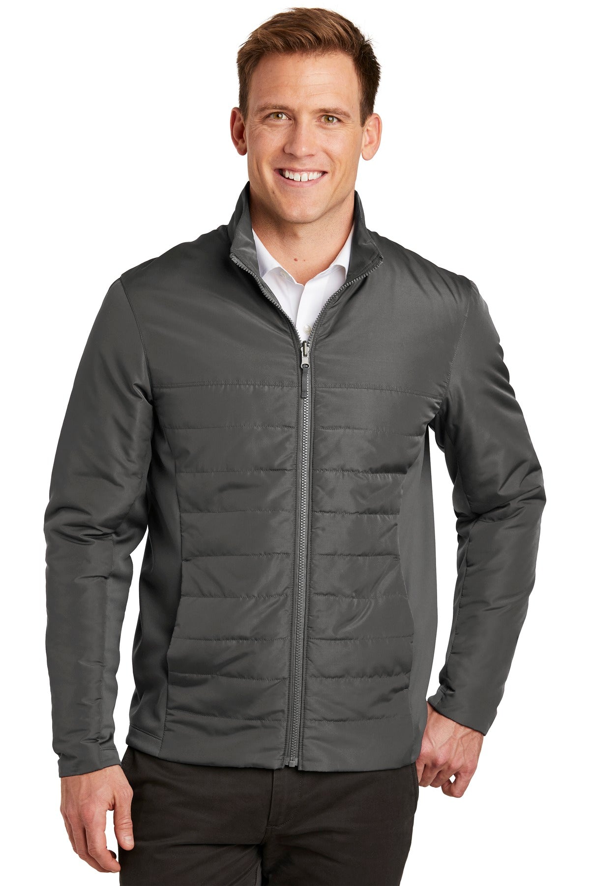 Custom logo Port Authority ® Collective Insulated Jacket. J902 in Graphite