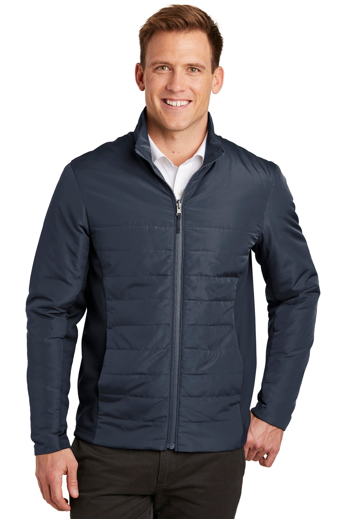Custom logo Port Authority ® Collective Insulated Jacket. J902 in River Blue Navy