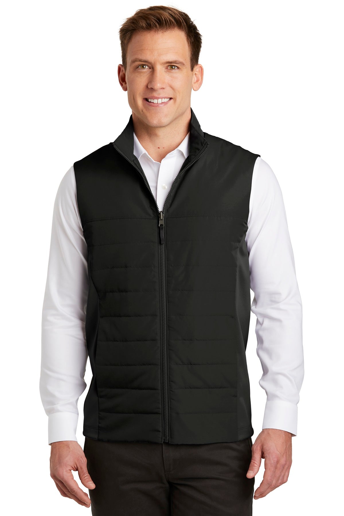 Custom logo Port Authority ® Collective Insulated Vest. J903 in Deep Black