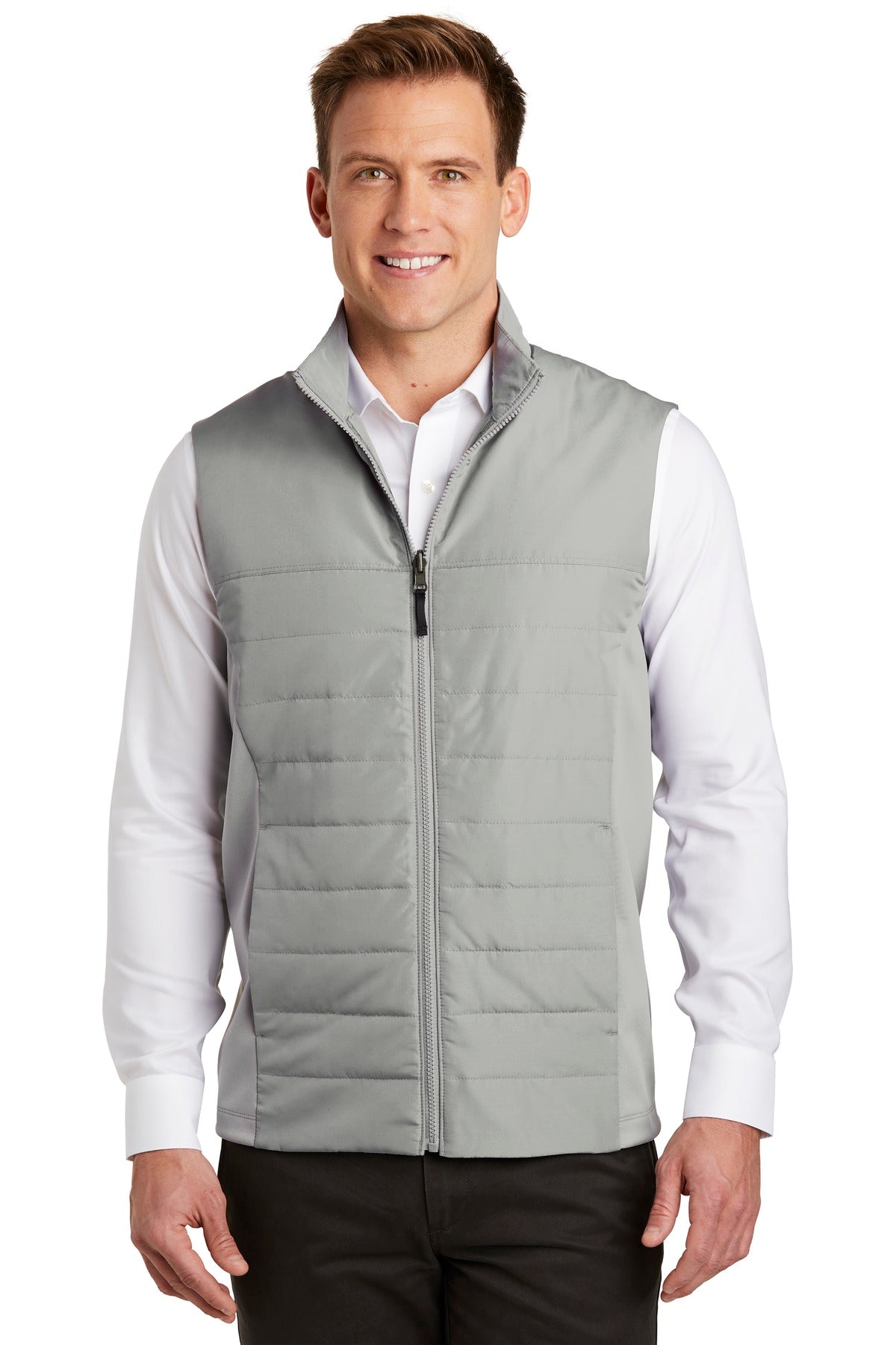 Custom logo Port Authority ® Collective Insulated Vest. J903 in Gusty Grey
