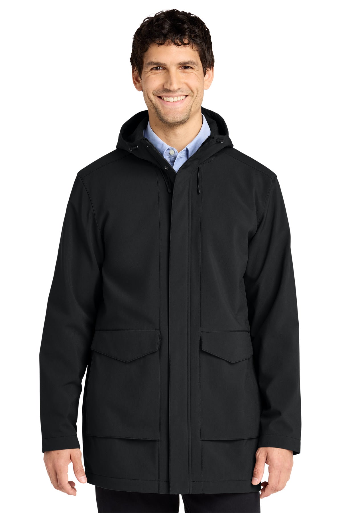 Custom logo Port Authority® Collective Outer Soft Shell Parka J919 in Deep Black