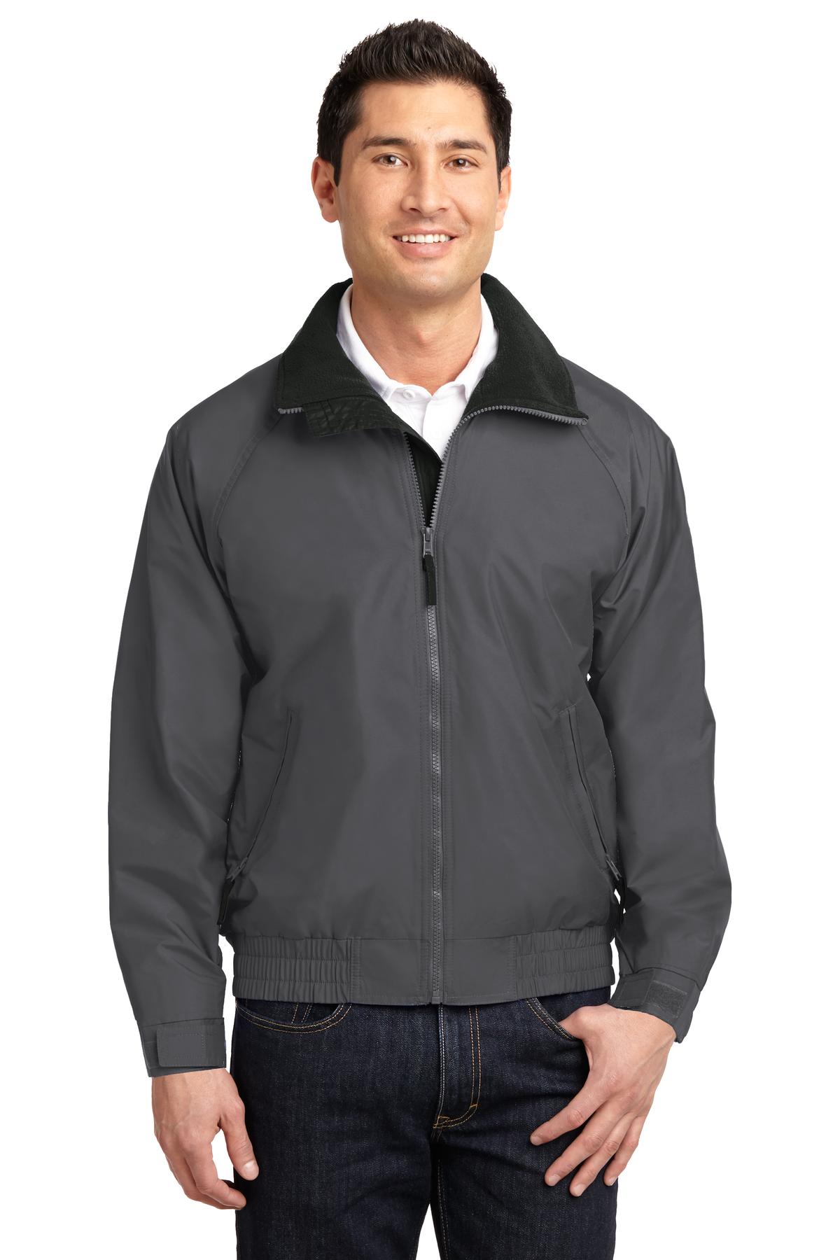 Custom logo Port Authority® Competitor™ Jacket. JP54 in Deep Smoke/ Black