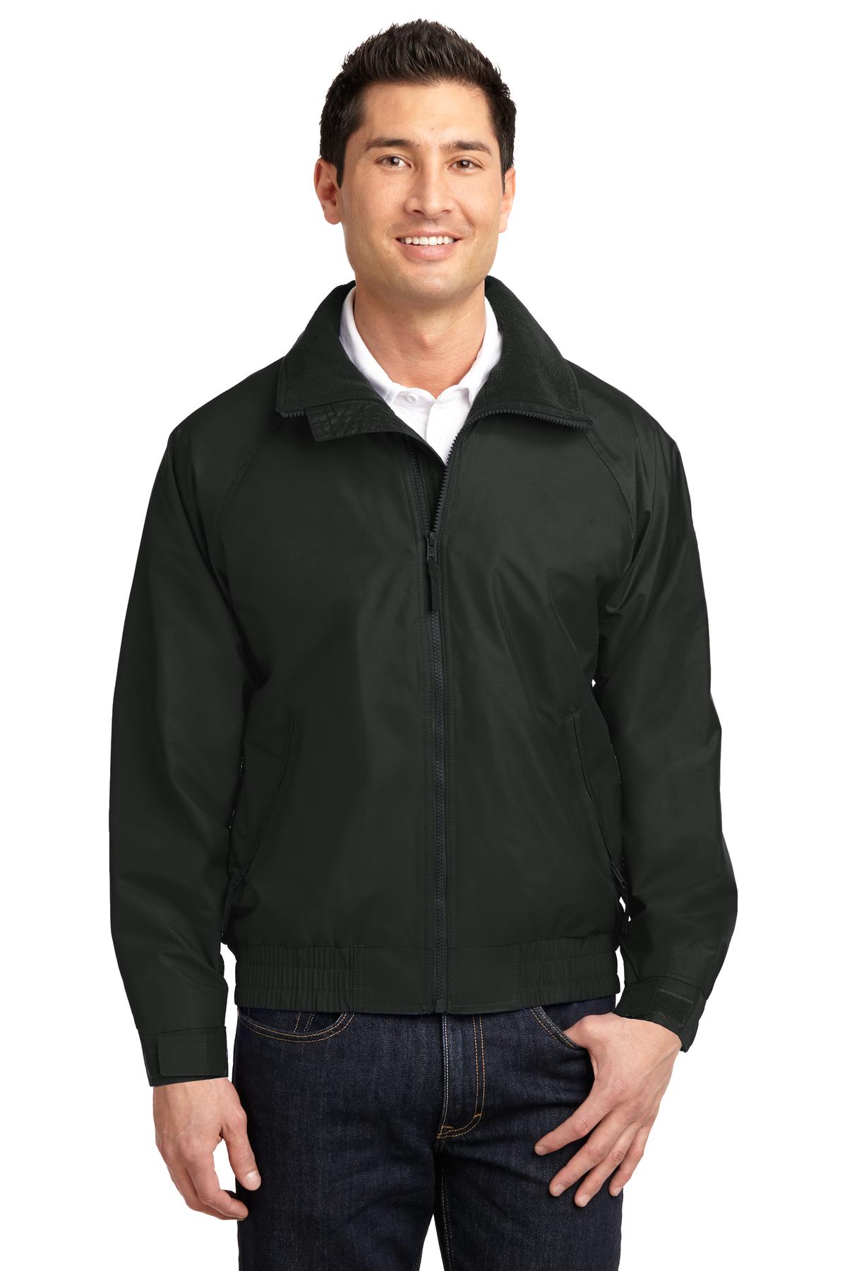 Custom logo Port Authority® Competitor™ Jacket. JP54 in True Black/ True Black