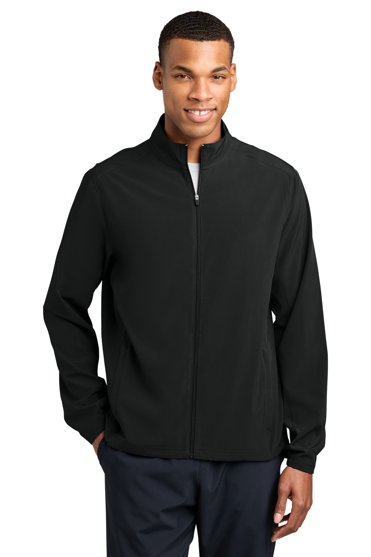 Custom logo Sport-Tek® Repeat Jacket JST480 in Black