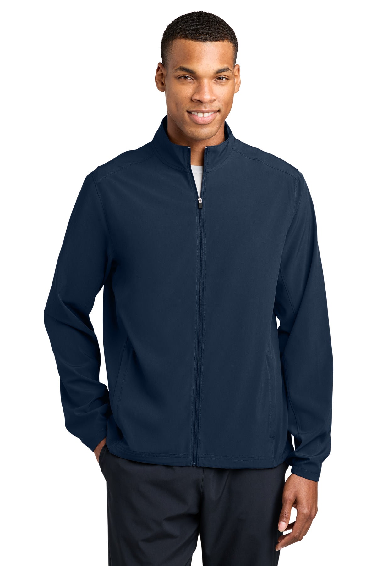 Custom logo Sport-Tek® Repeat Jacket JST480 in True Navy
