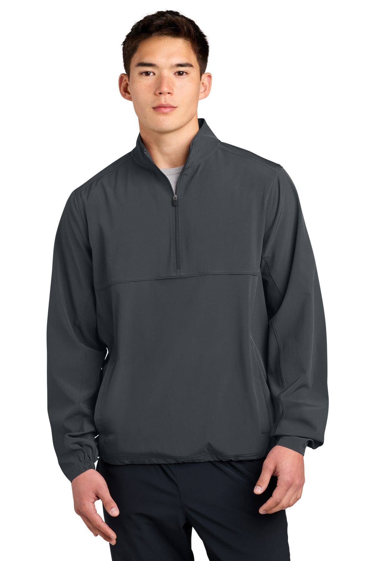Custom logo Sport-Tek® Repeat 1/2-Zip JST481 in Iron Grey