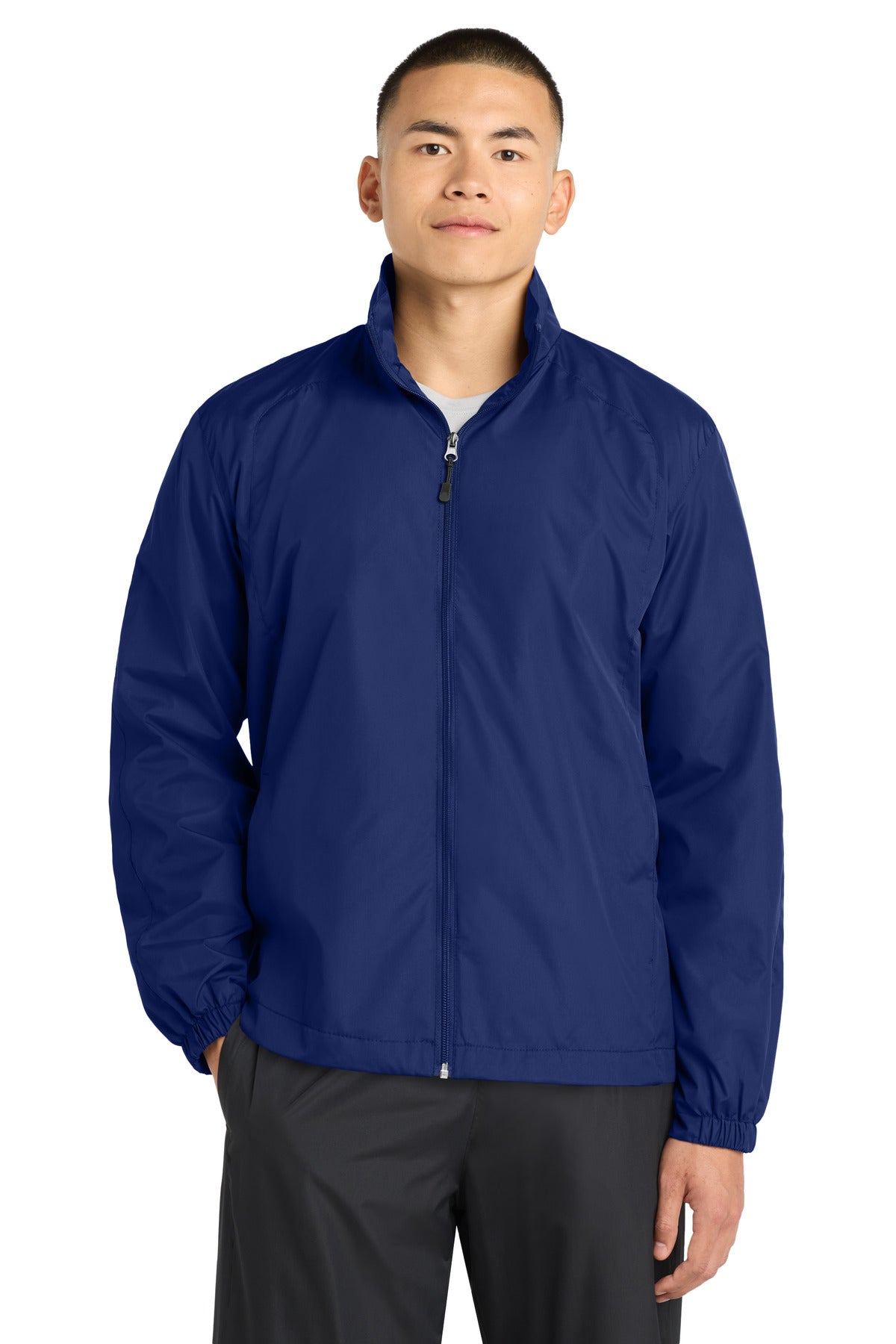 Custom logo Sport-Tek® Full-Zip Wind Jacket. JST70 in True Royal