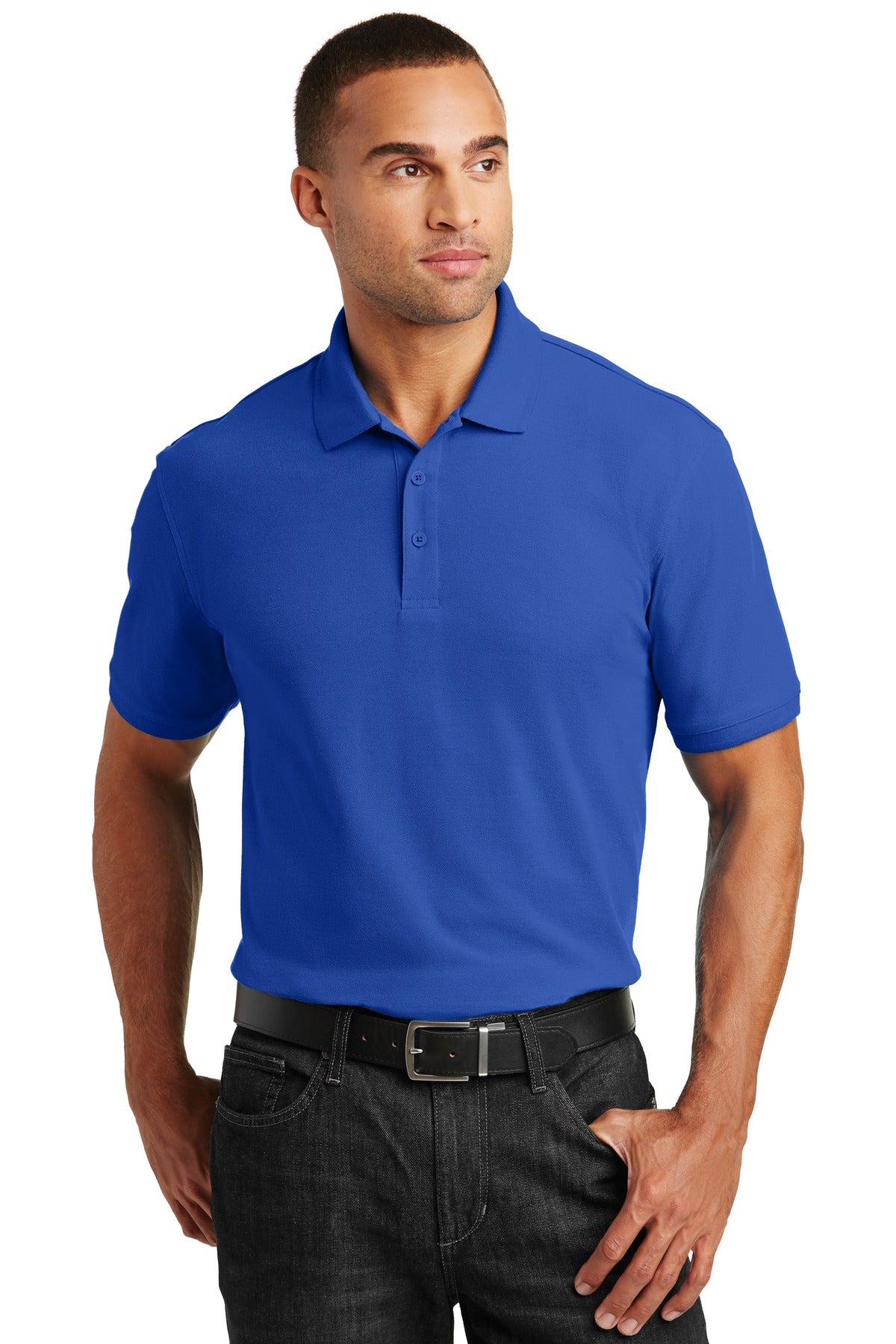Custom logo Port Authority® Core Classic Pique Polo. K100 in True Royal