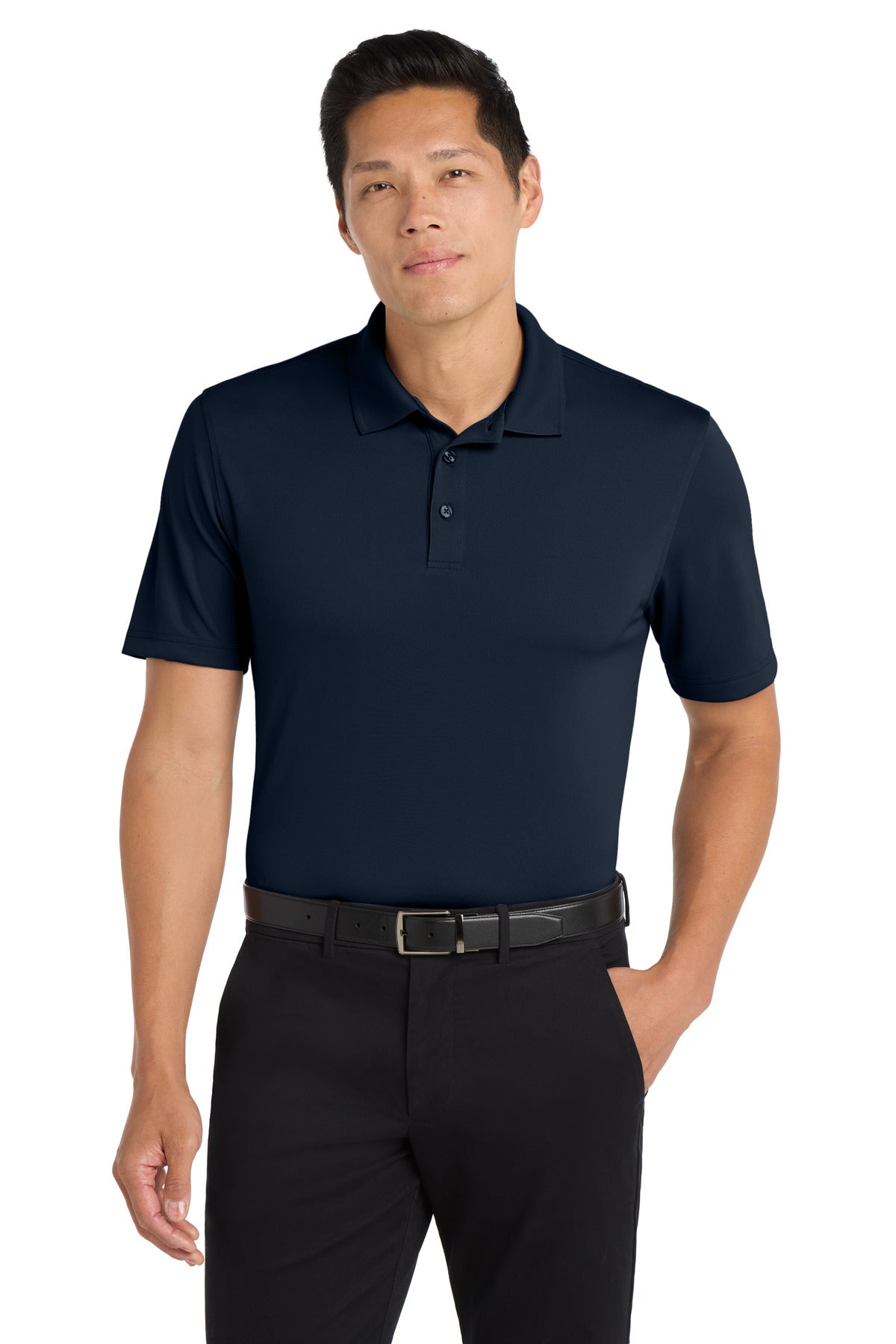 Custom logo Port Authority® Dry Zone® UV Micro-Mesh Polo. K110 in River Blue Navy