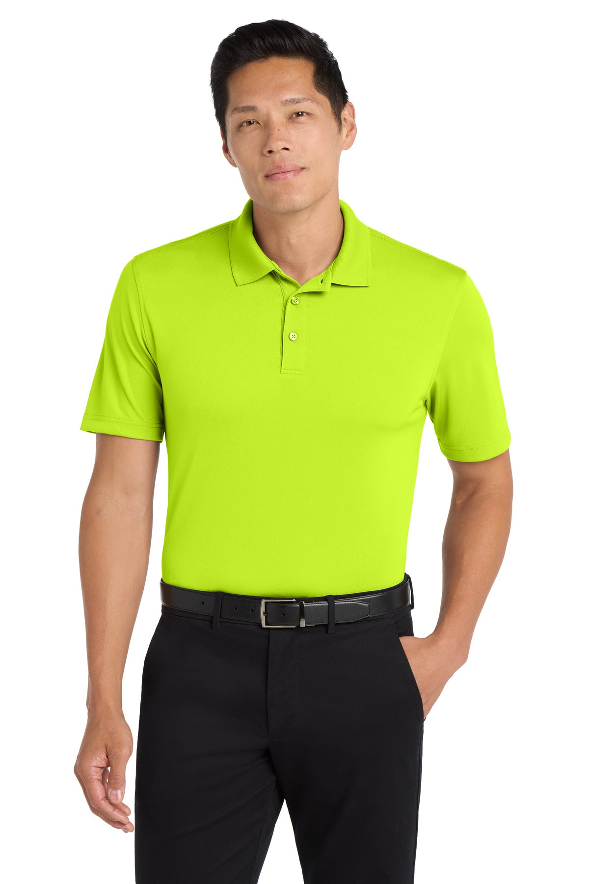 Custom logo Port Authority® Dry Zone® UV Micro-Mesh Polo. K110 in Safety Yellow