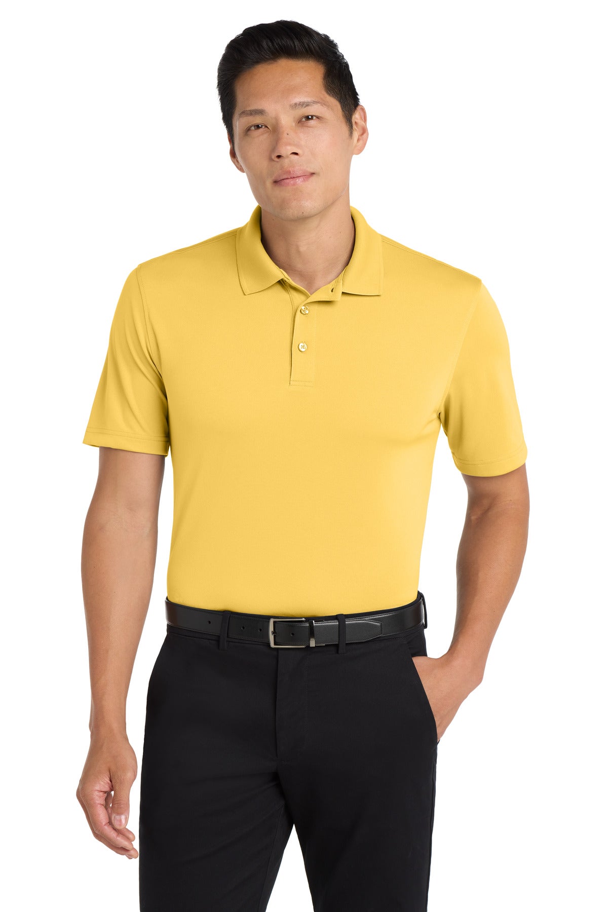 Custom logo Port Authority® Dry Zone® UV Micro-Mesh Polo. K110 in Sunburst Yellow