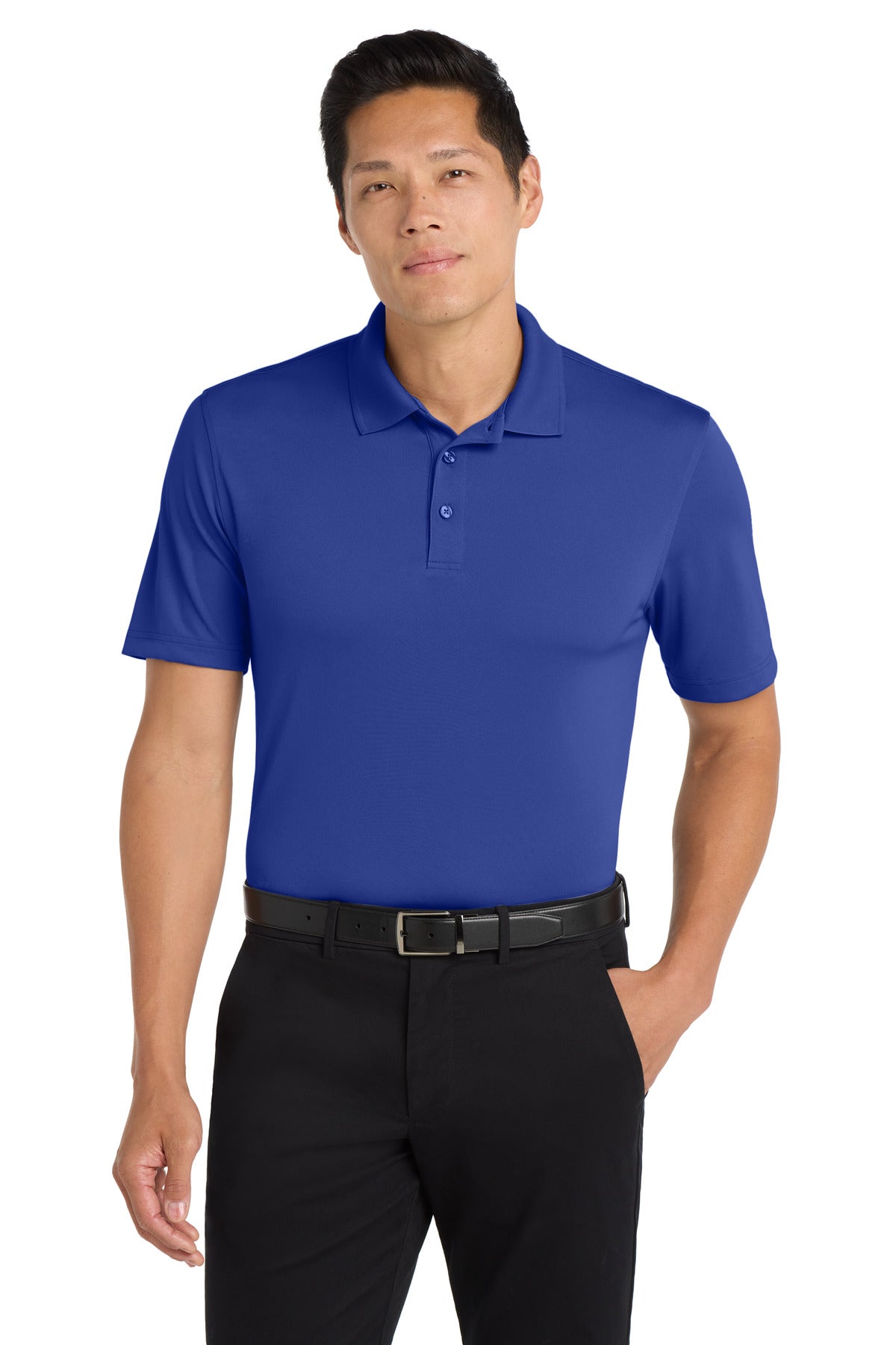 Custom logo Port Authority® Dry Zone® UV Micro-Mesh Polo. K110 in True Royal