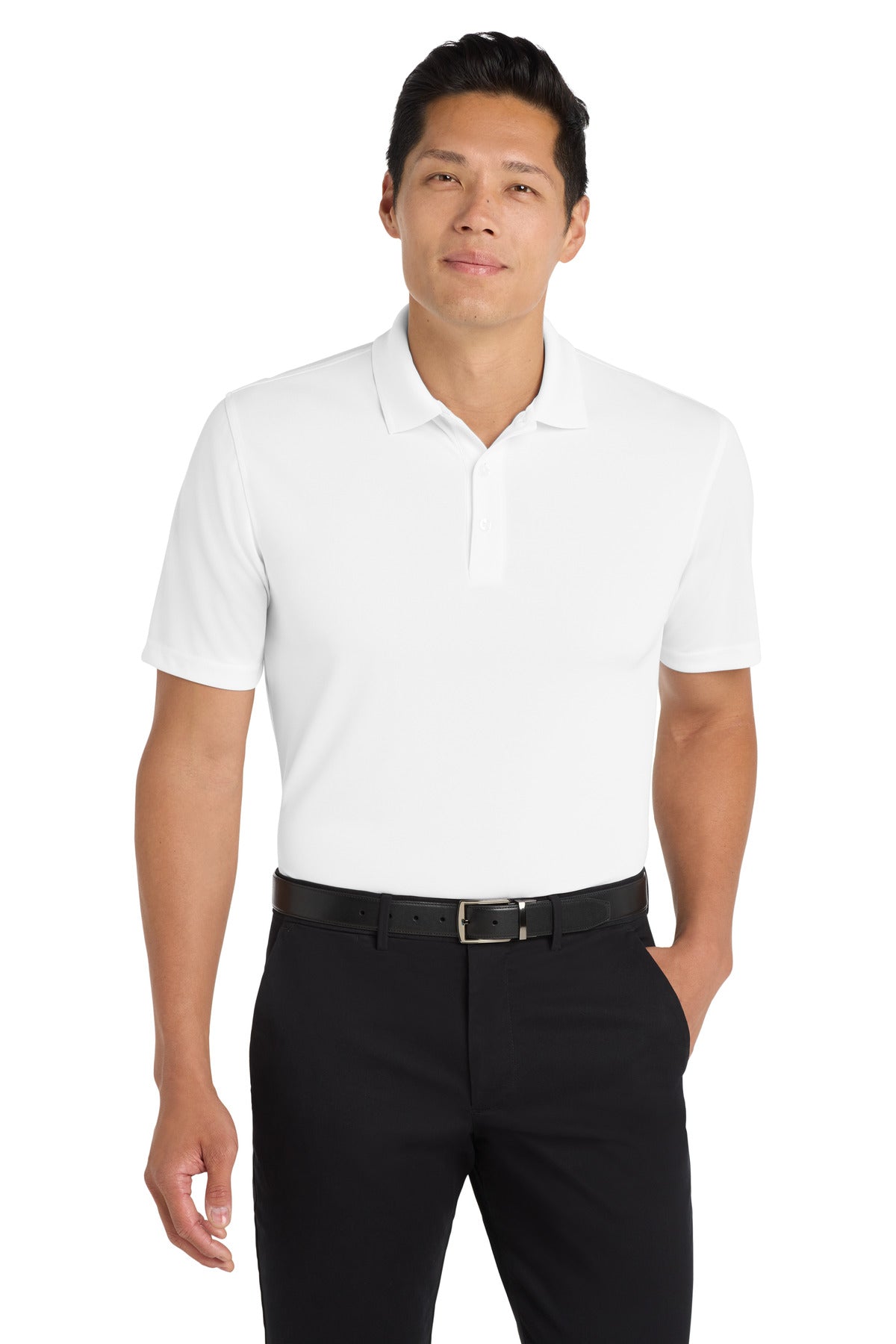 Custom logo Port Authority® Dry Zone® UV Micro-Mesh Polo. K110 in White