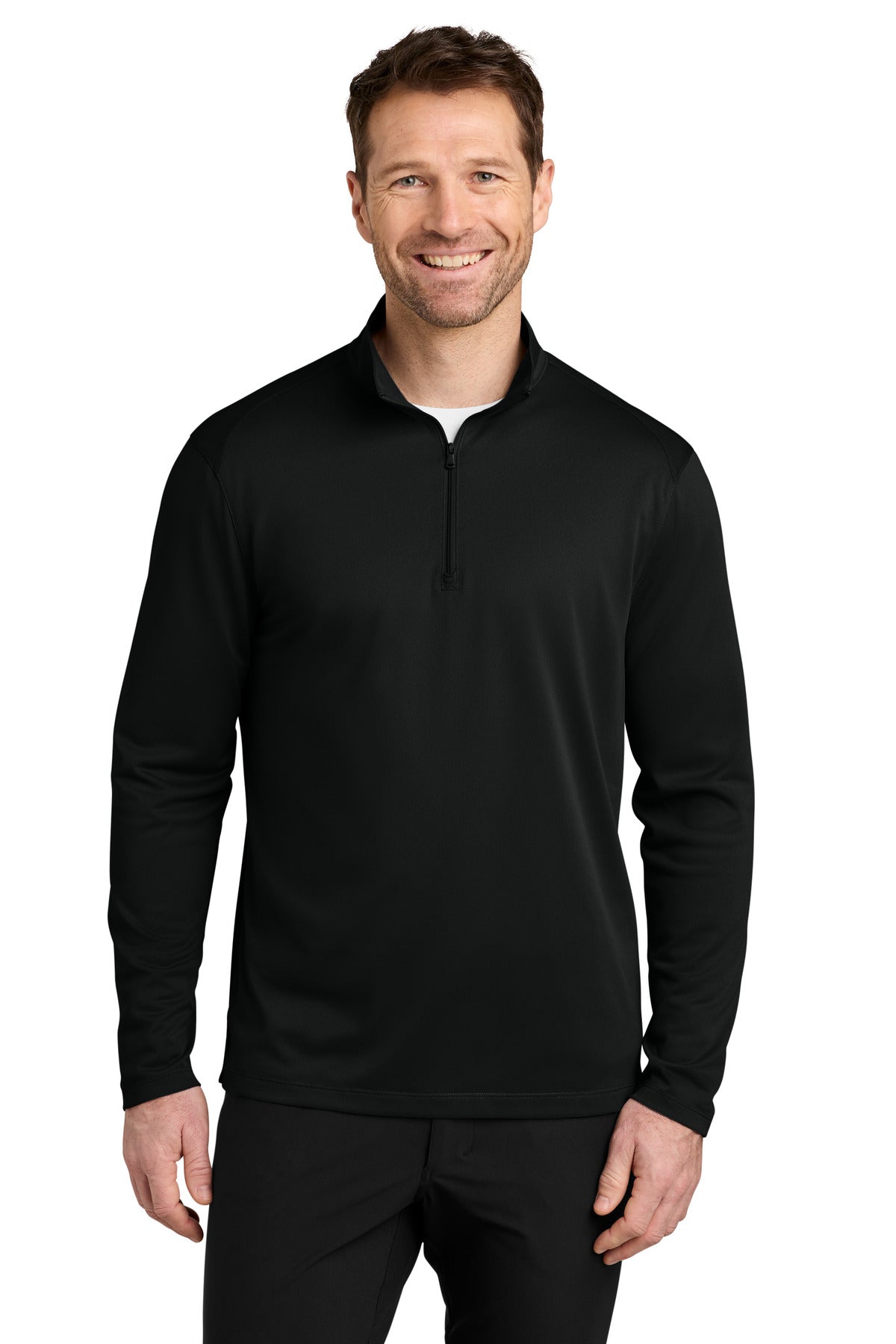 Custom logo Port Authority® Wearever Performance Pique 1/4-Zip K241 in Deep Black