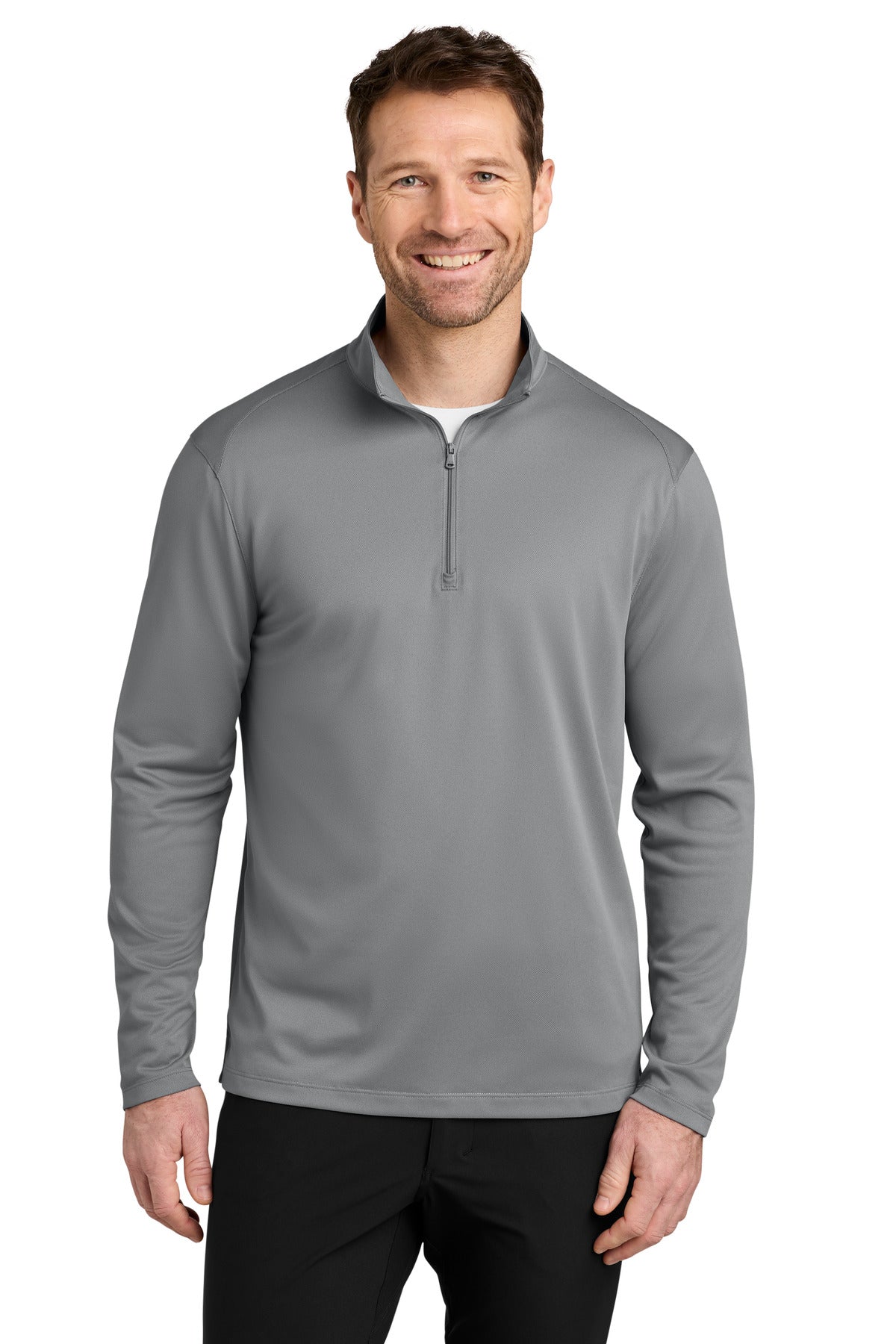 Custom logo Port Authority® Wearever Performance Pique 1/4-Zip K241 in Gusty Grey