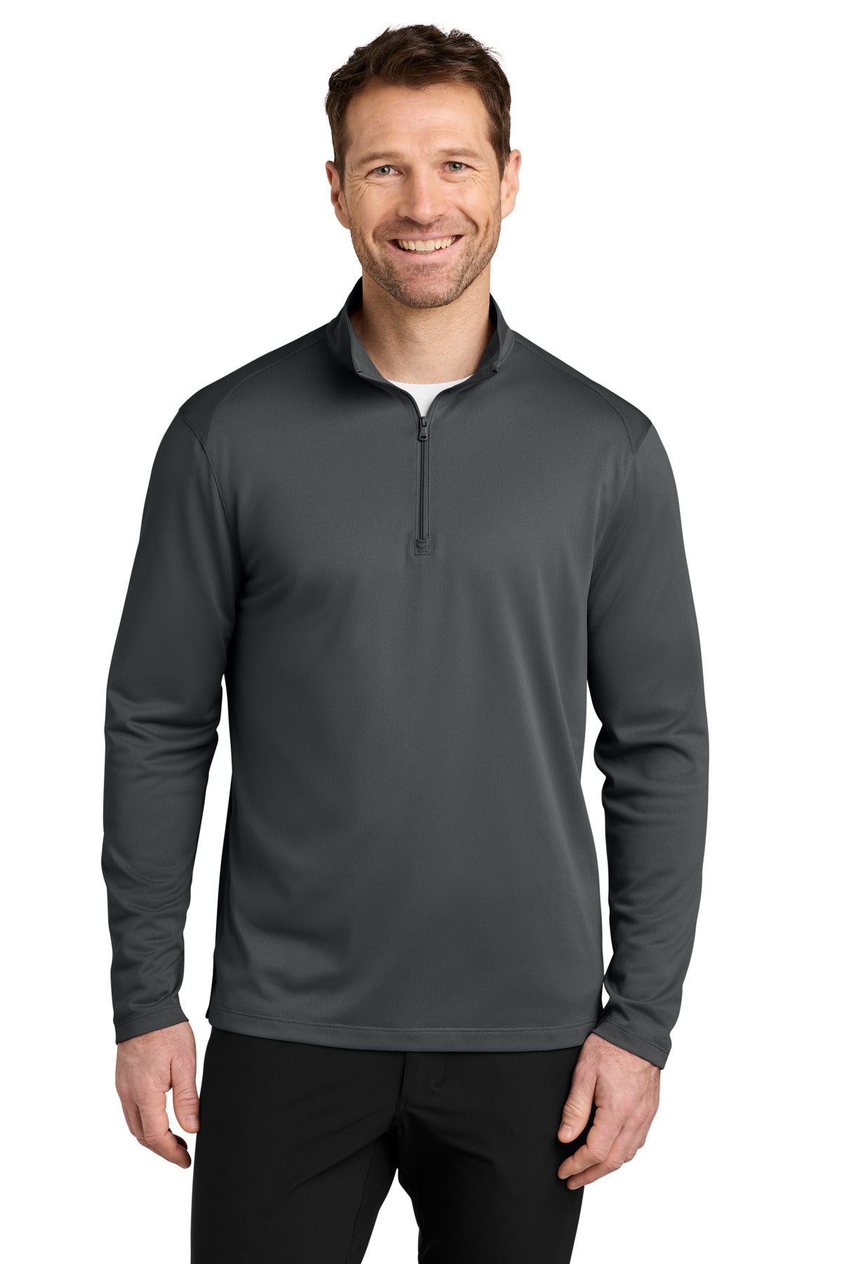 Custom logo Port Authority® Wearever Performance Pique 1/4-Zip K241 in Storm Grey