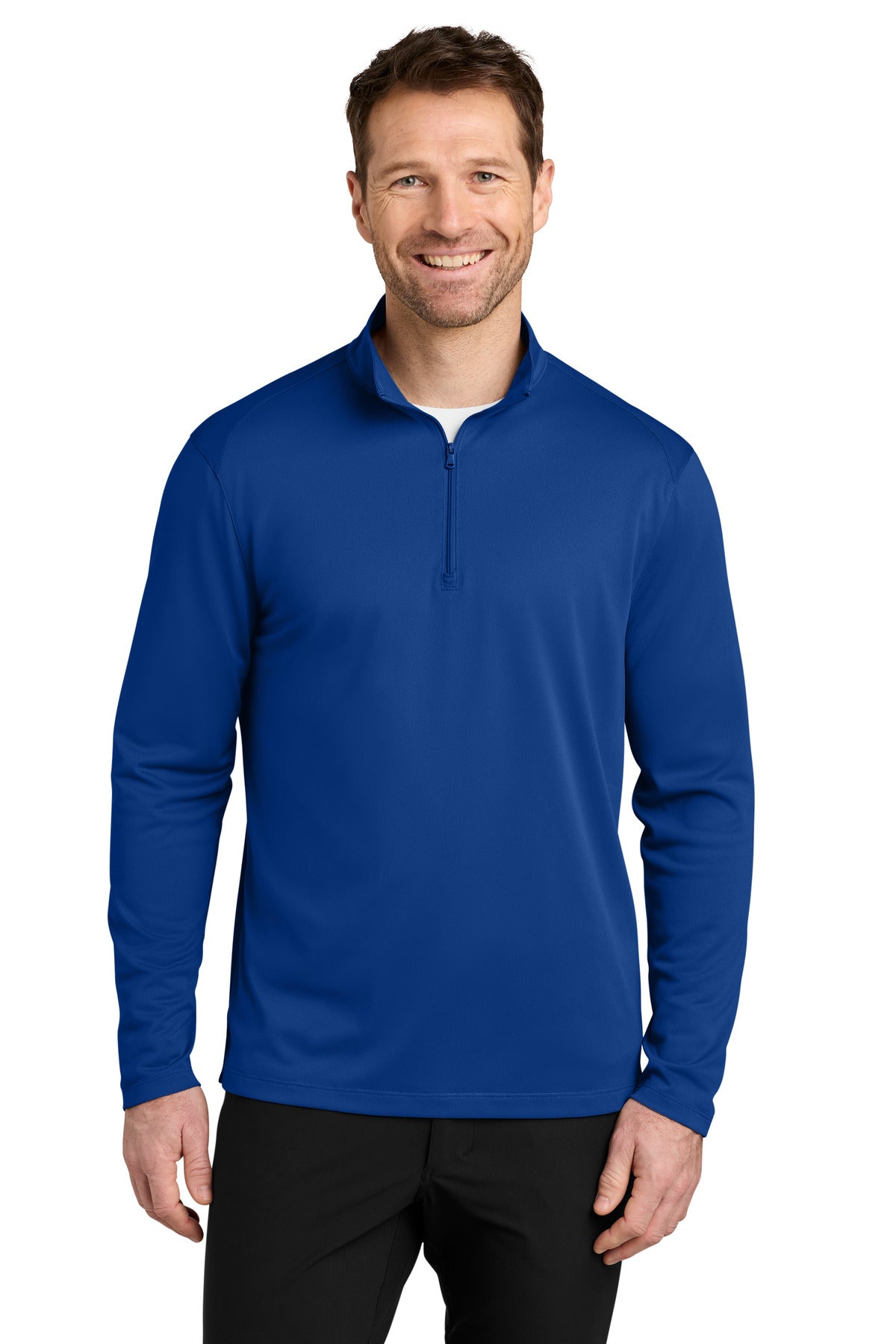 Custom logo Port Authority® Wearever Performance Pique 1/4-Zip K241 in True Royal