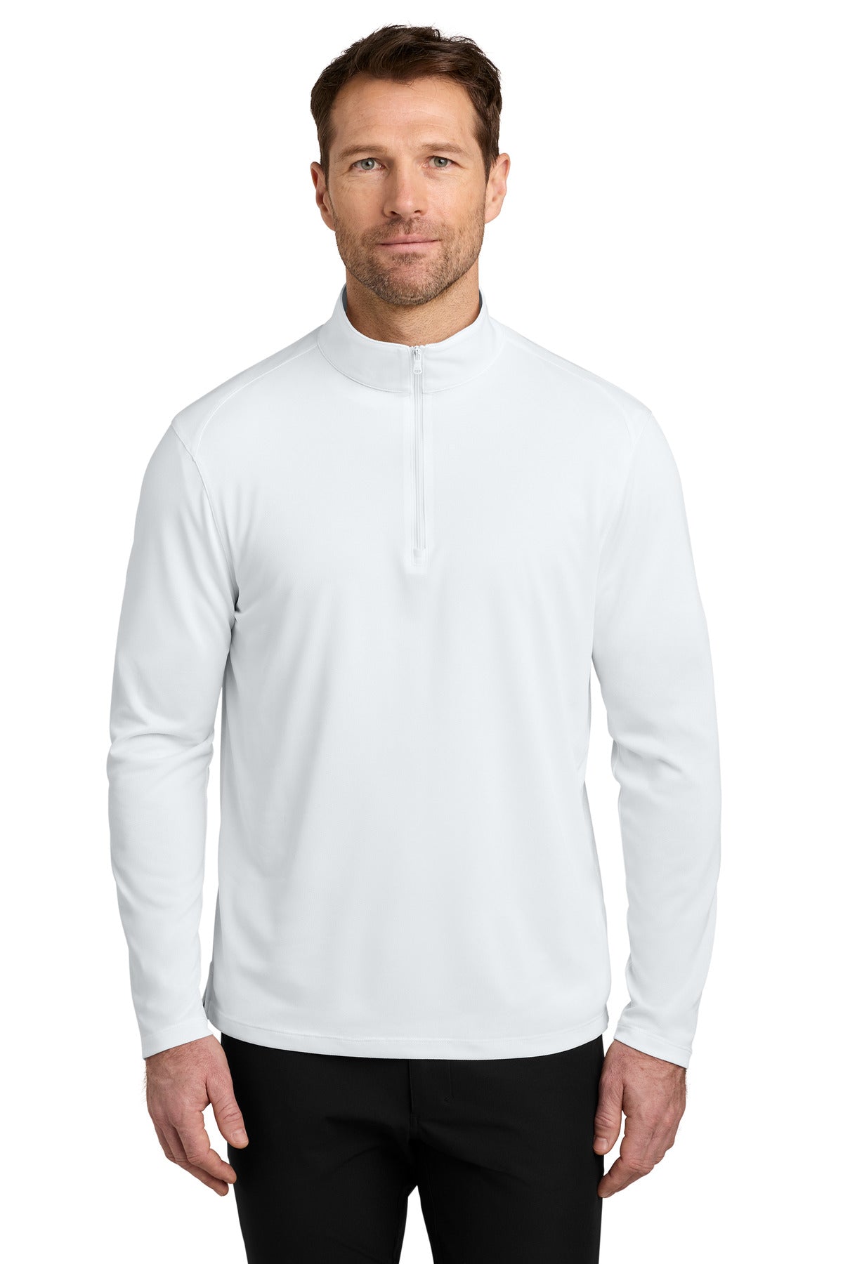 Custom logo Port Authority® Wearever Performance Pique 1/4-Zip K241 in White
