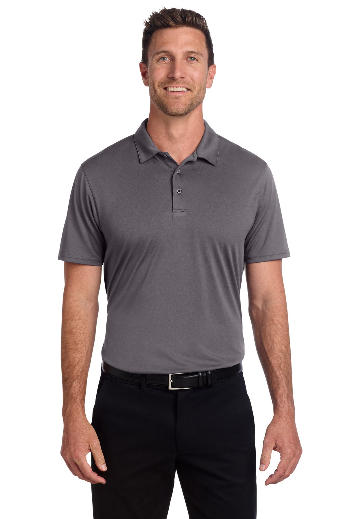 Custom logo Port Authority® Performance Staff Polo K398 in Graphite