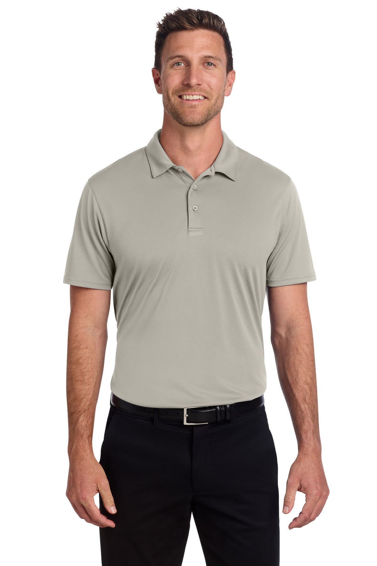 Custom logo Port Authority® Performance Staff Polo K398 in Silver