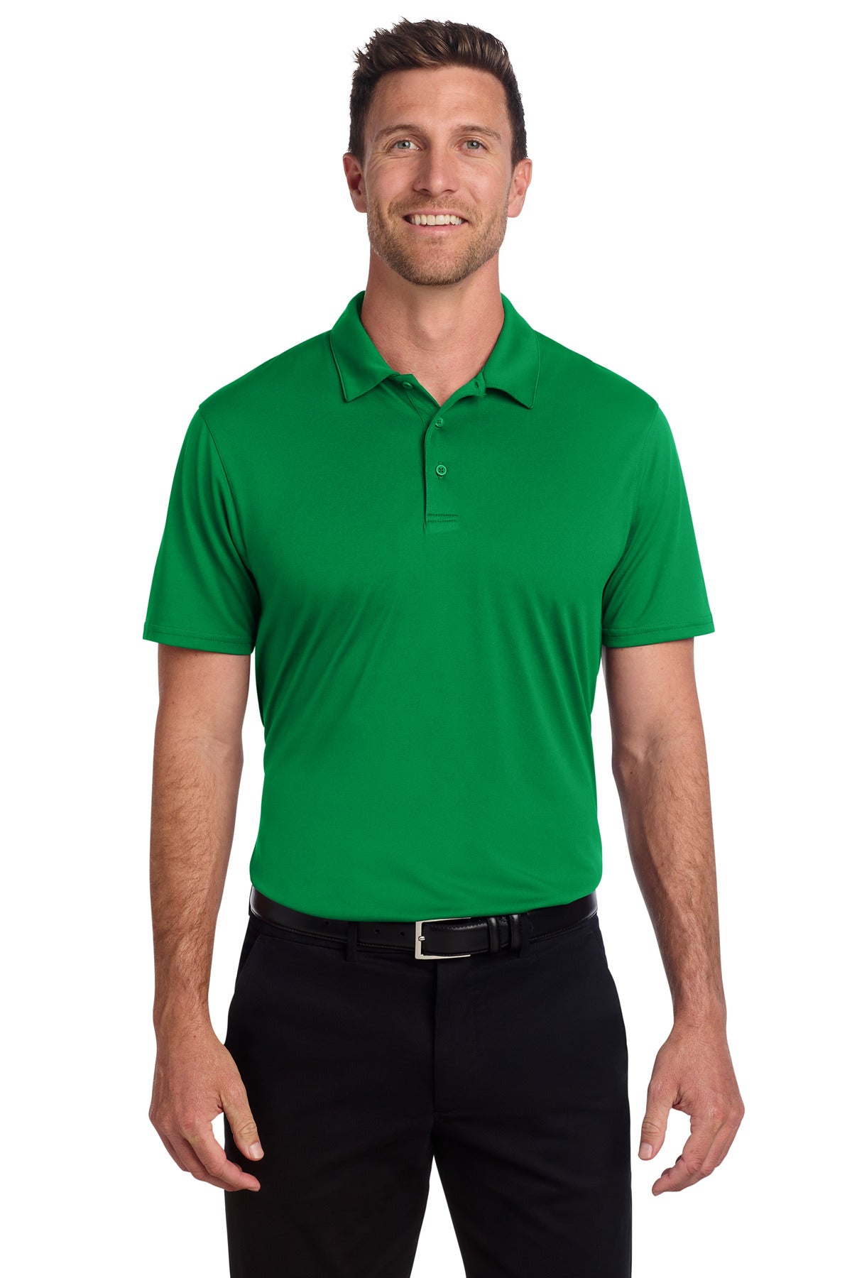 Custom logo Port Authority® Performance Staff Polo K398 in Spring Green