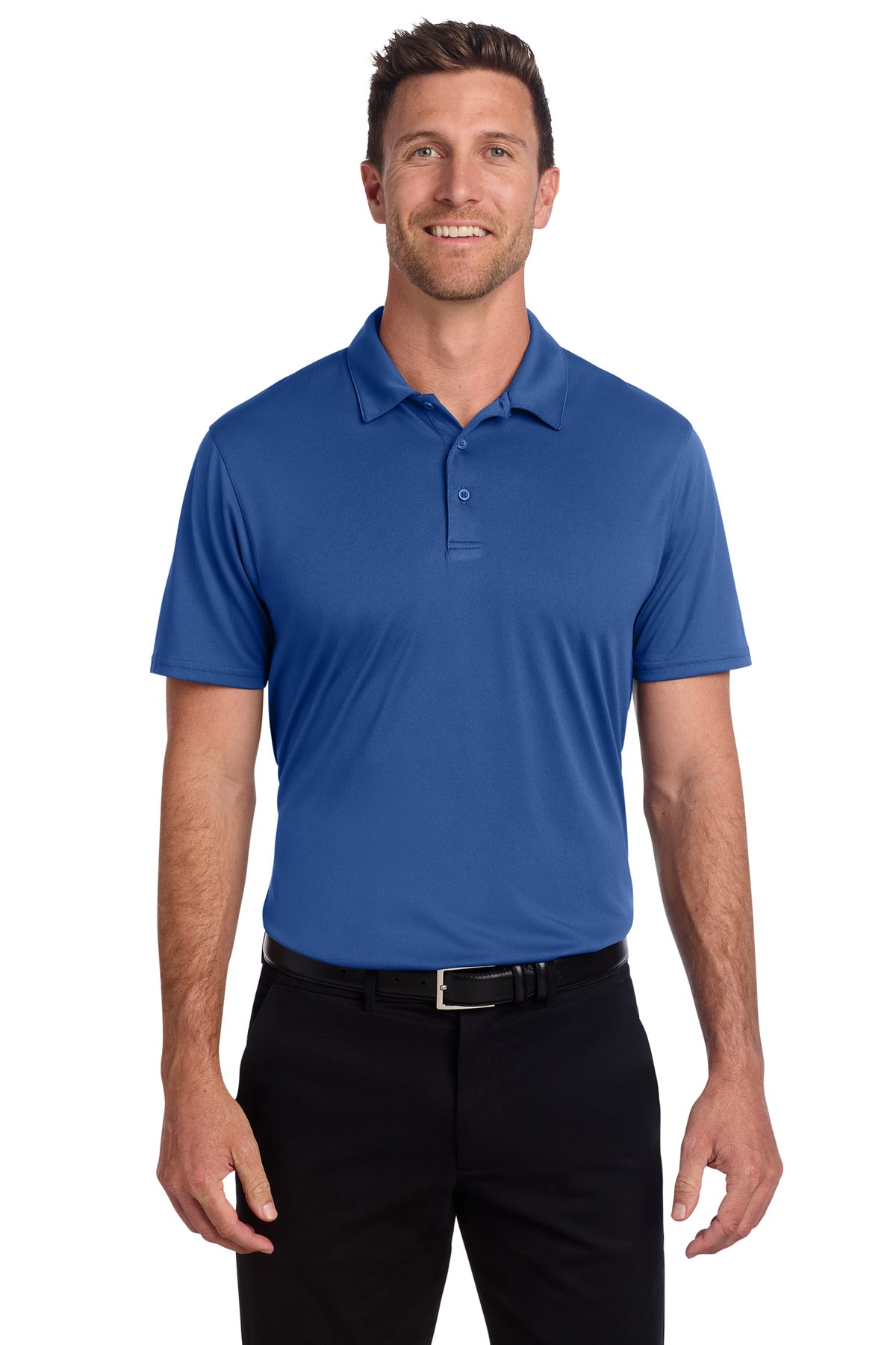 Custom logo Port Authority® Performance Staff Polo K398 in True Blue