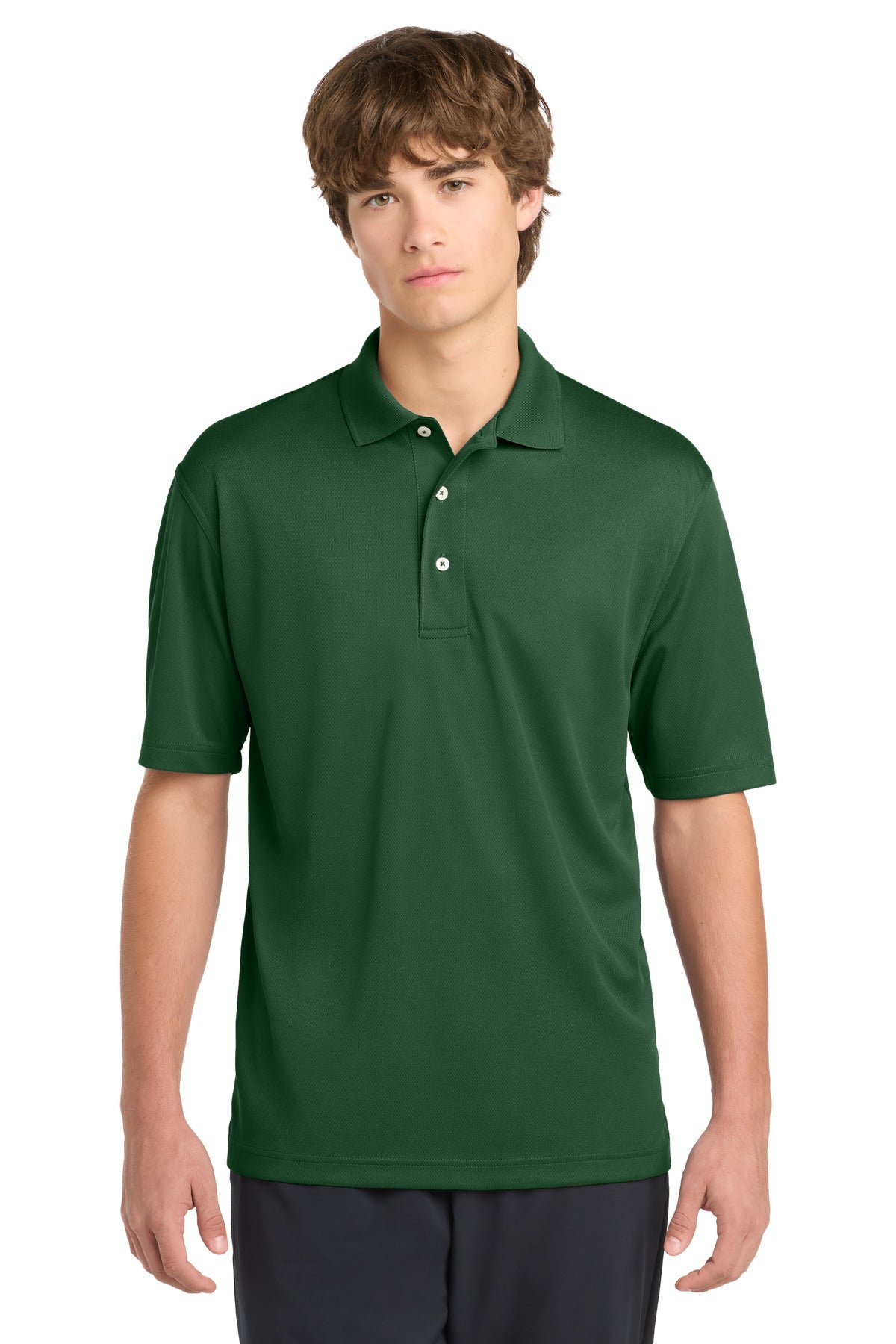 Custom logo Sport-Tek® Dri-Mesh® Polo.  K469 in Forest Green