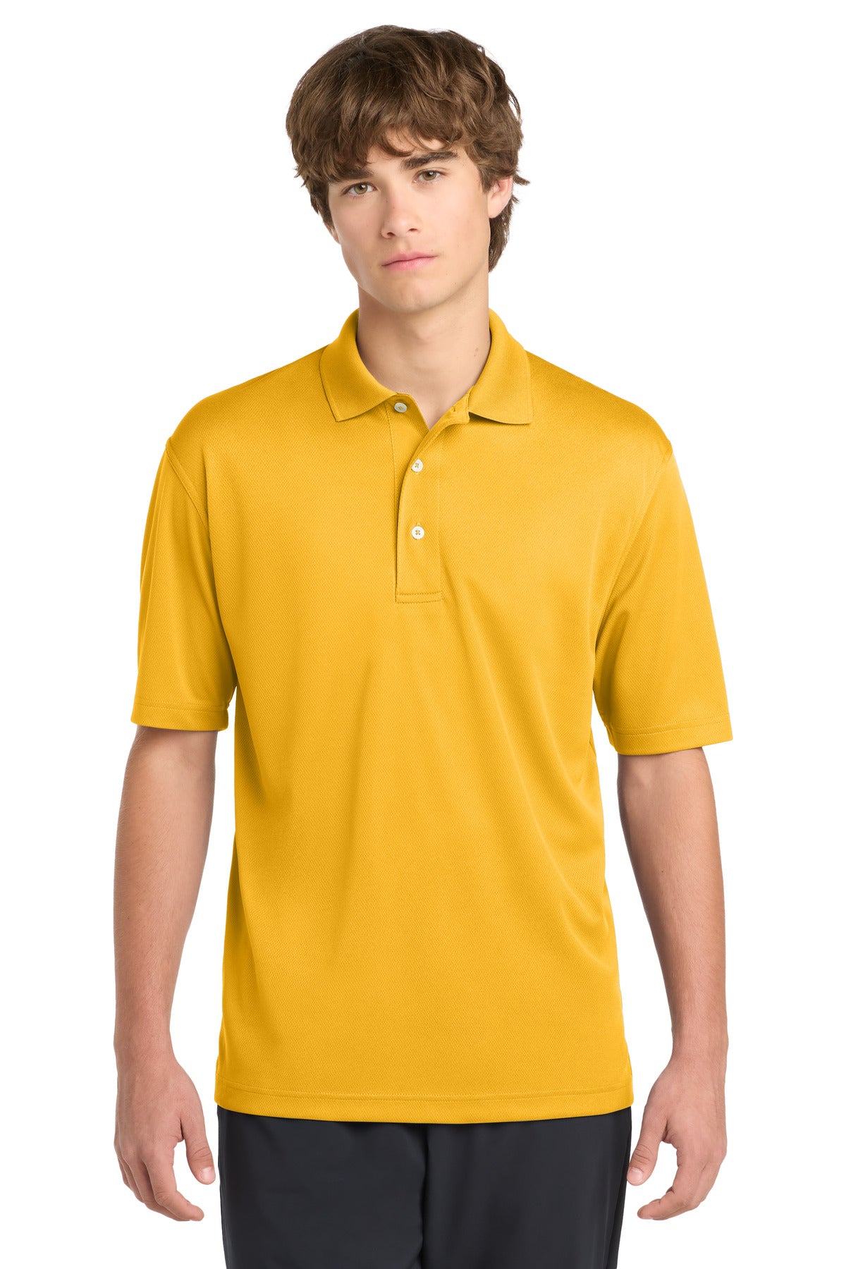 Custom logo Sport-Tek® Dri-Mesh® Polo.  K469 in Gold