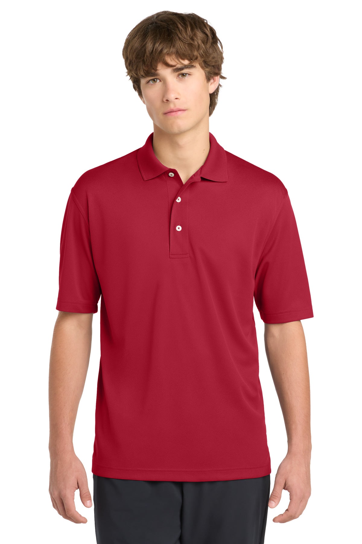 Custom logo Sport-Tek® Dri-Mesh® Polo.  K469 in Red