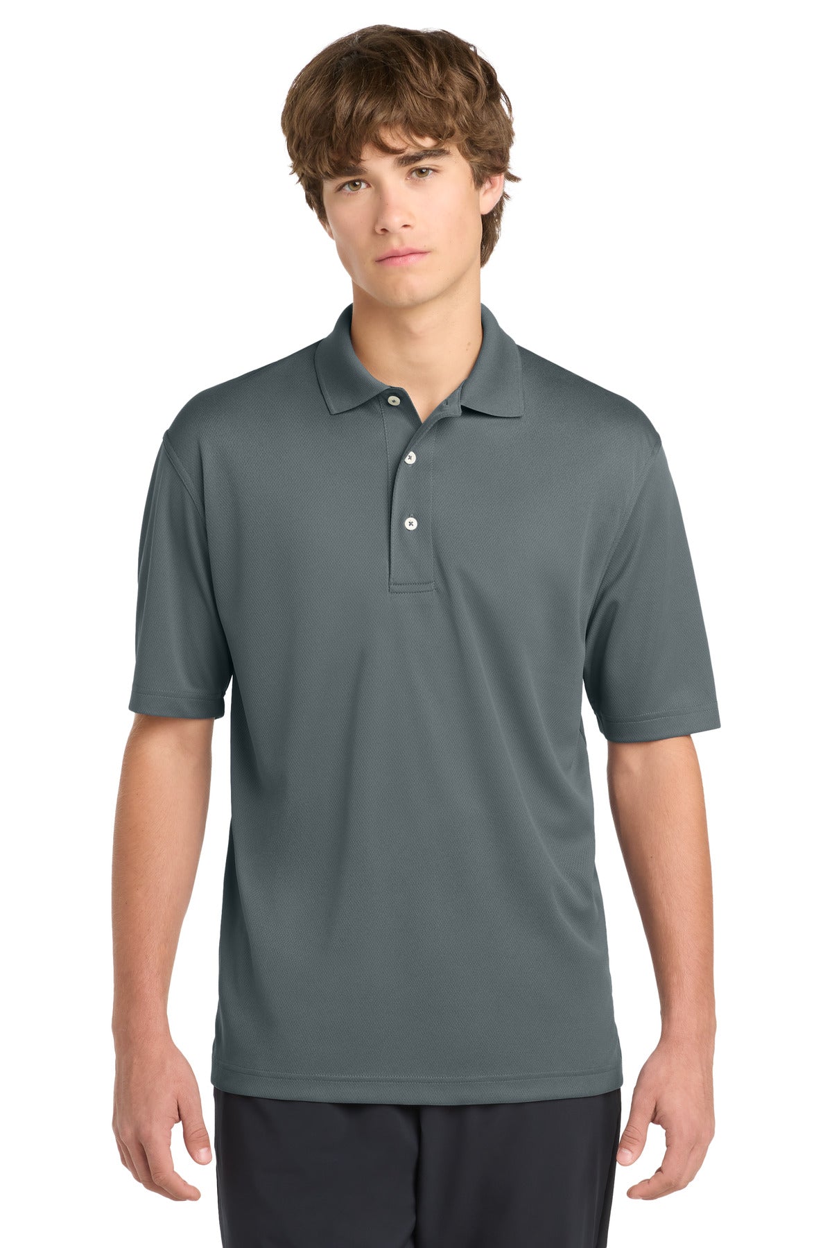 Custom logo Sport-Tek® Dri-Mesh® Polo.  K469 in Steel