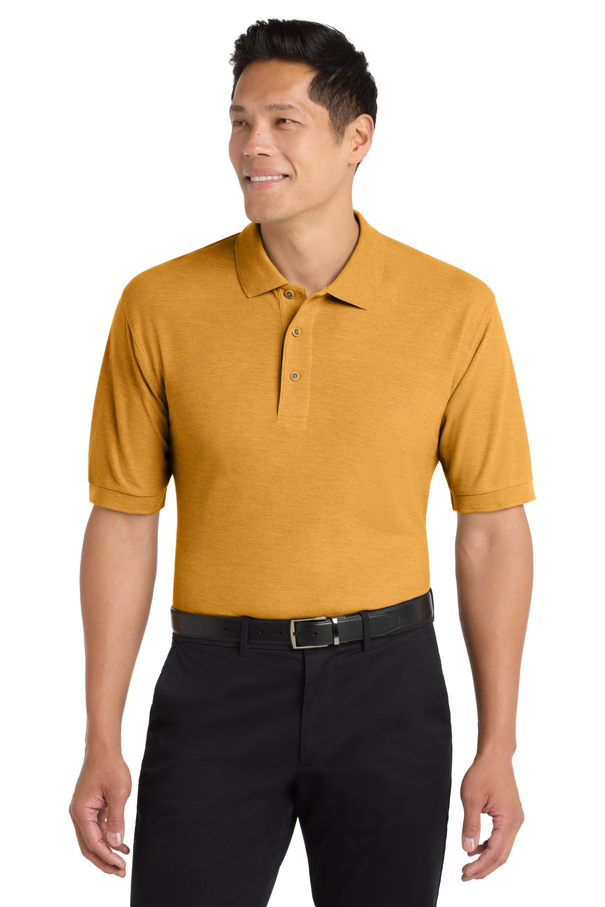 Custom logo Port Authority® Silk Touch™ Polo K500 in Gold