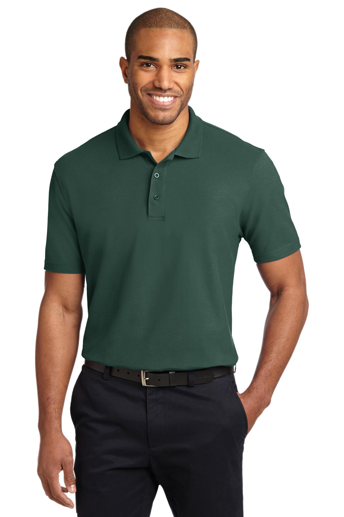 Custom logo Port Authority® Stain-Release Polo. K510 in Dark Green
