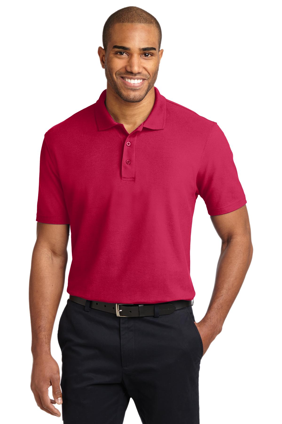 Custom logo Port Authority® Stain-Release Polo. K510 in Red