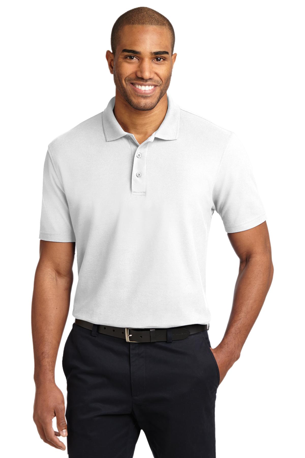 Custom logo Port Authority® Stain-Release Polo. K510 in White
