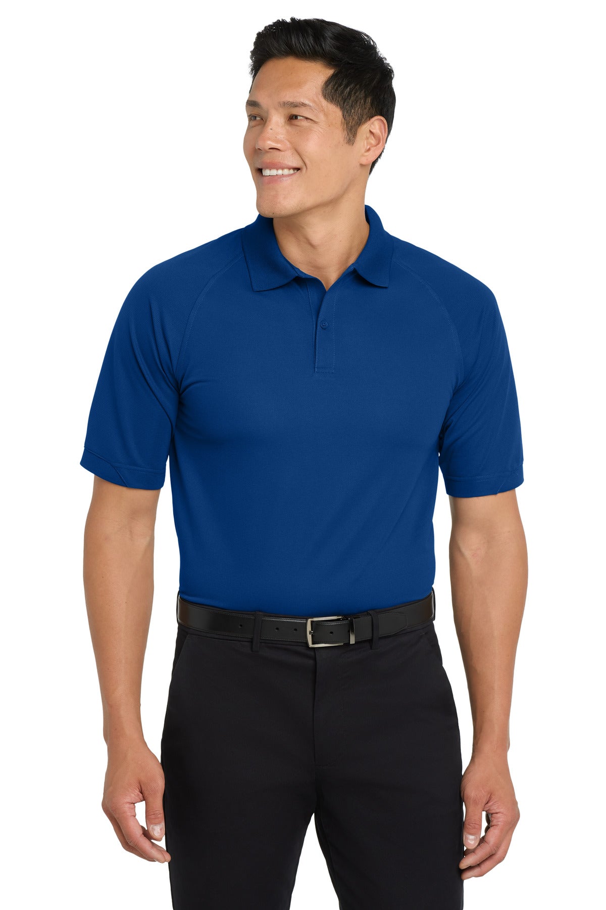 Custom logo Port Authority® Dry Zone® Ottoman Polo.  K525 in Royal
