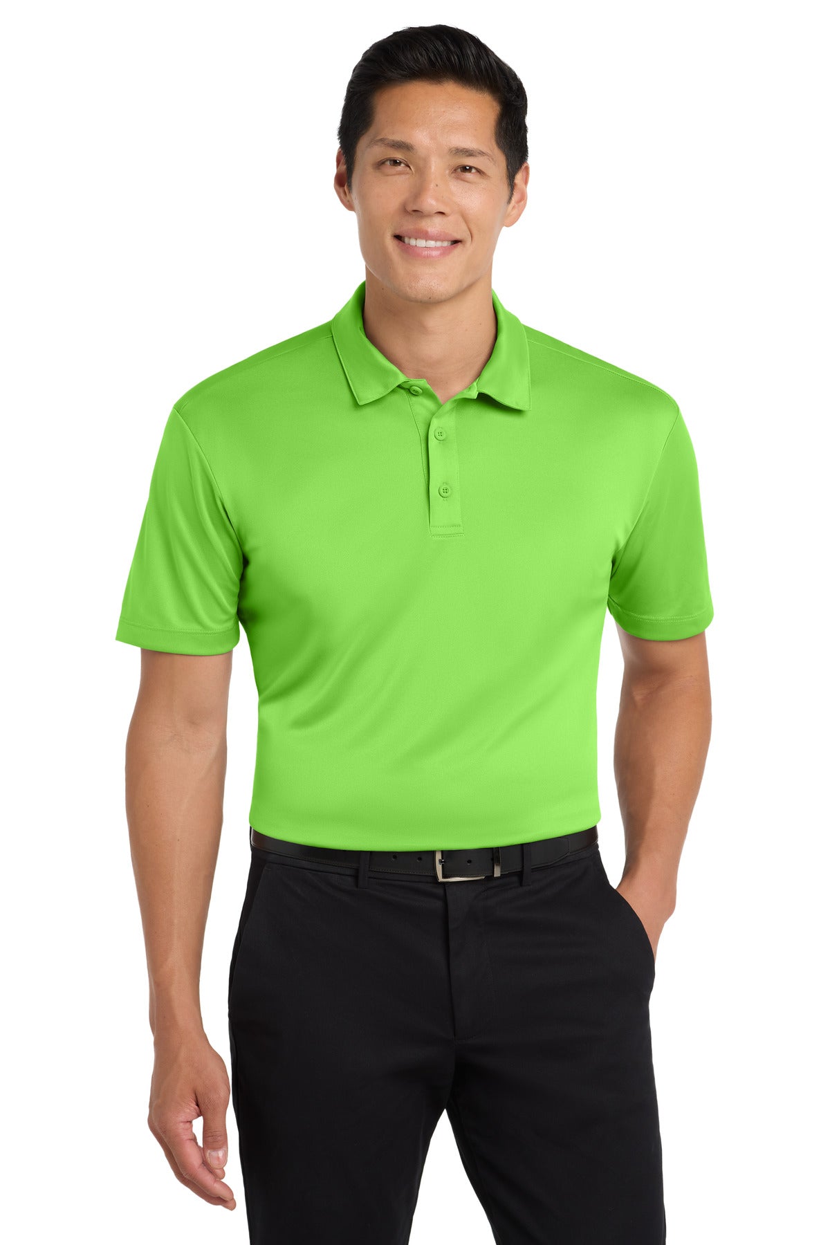 Custom logo Port Authority® Silk Touch™ Performance Polo. K540 in Lime