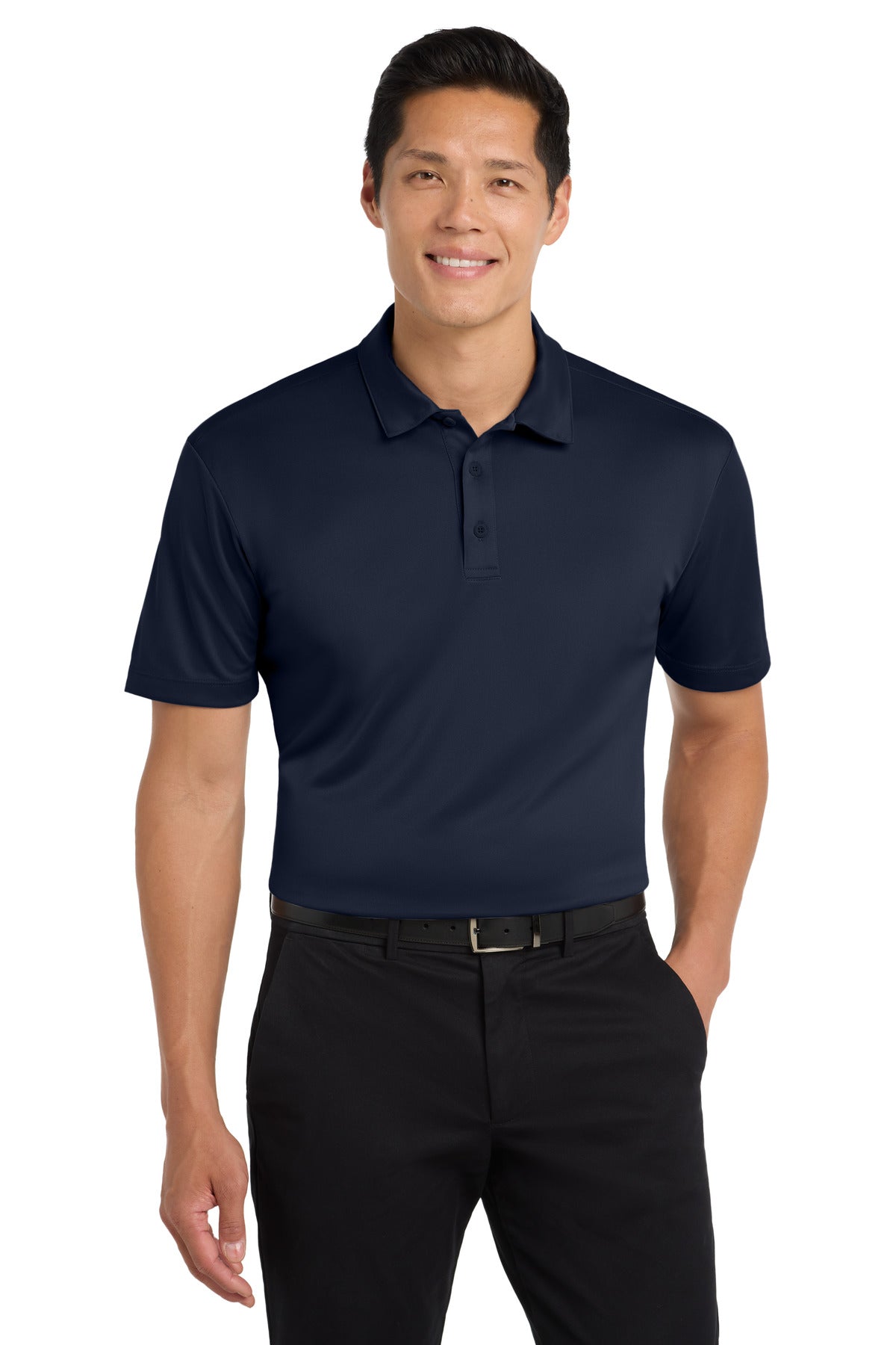 Custom logo Port Authority® Silk Touch™ Performance Polo. K540 in Navy