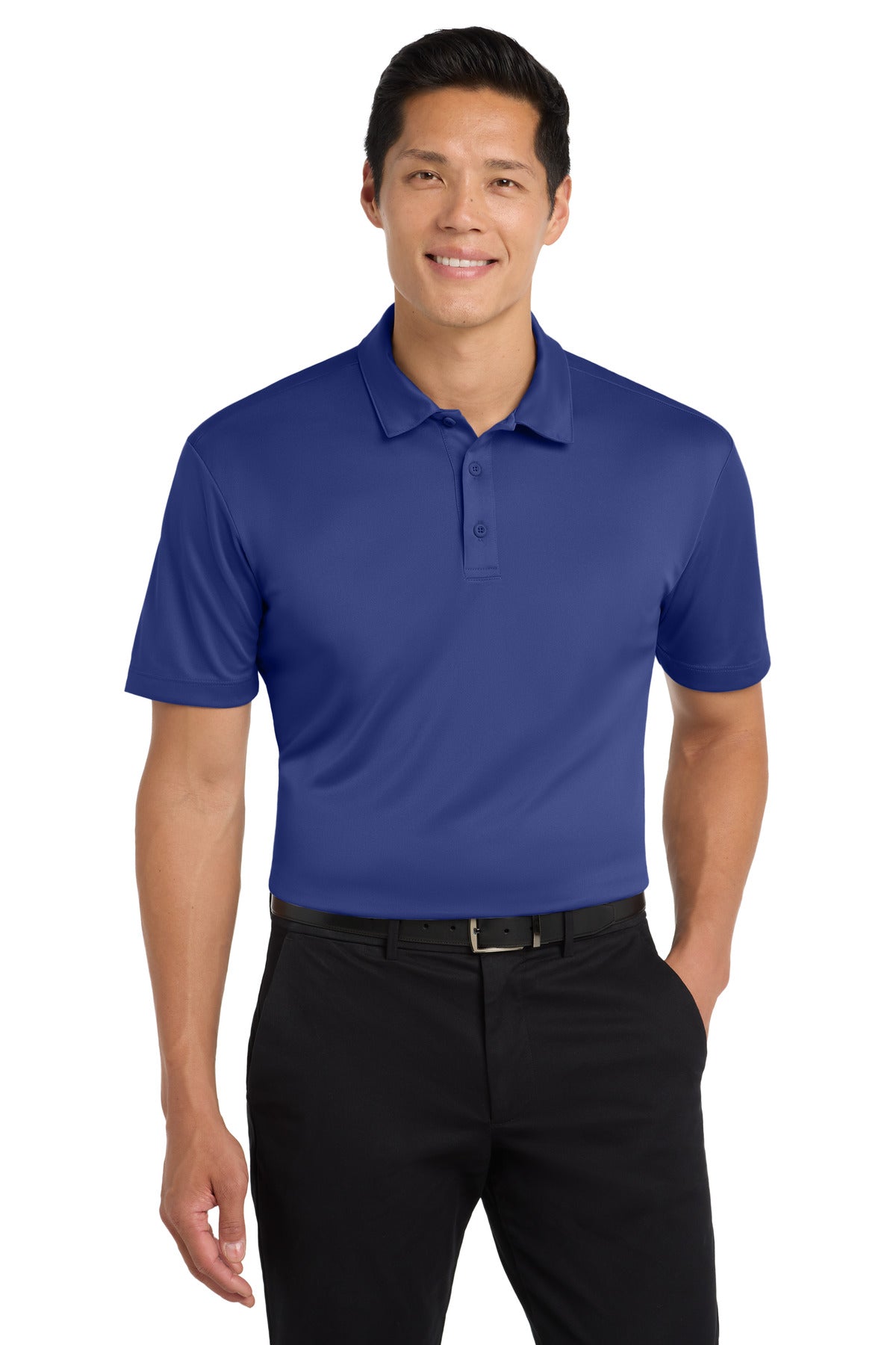 Custom logo Port Authority® Silk Touch™ Performance Polo. K540 in Royal