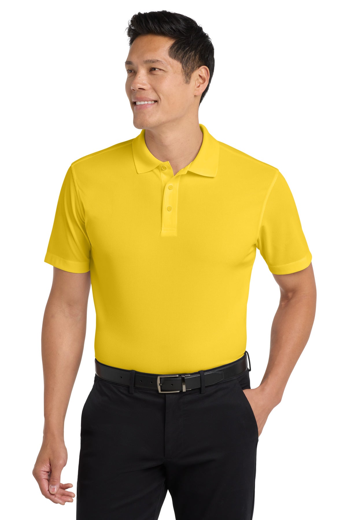 Custom logo Port Authority® Dry Zone® Grid Polo. K572 in Yellow