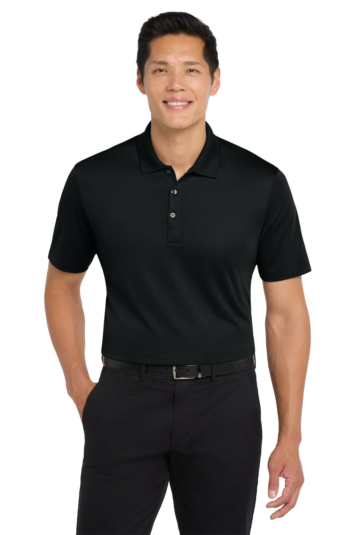 Custom logo Port Authority ® Eclipse Stretch Polo. K587 in Deep Black
